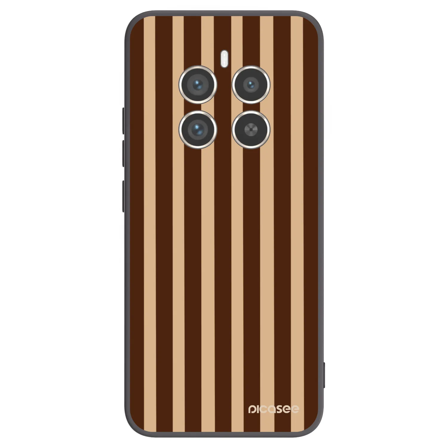 Picasee silikonový černý obal pro Realme 12 Pro 5G - Brown lines