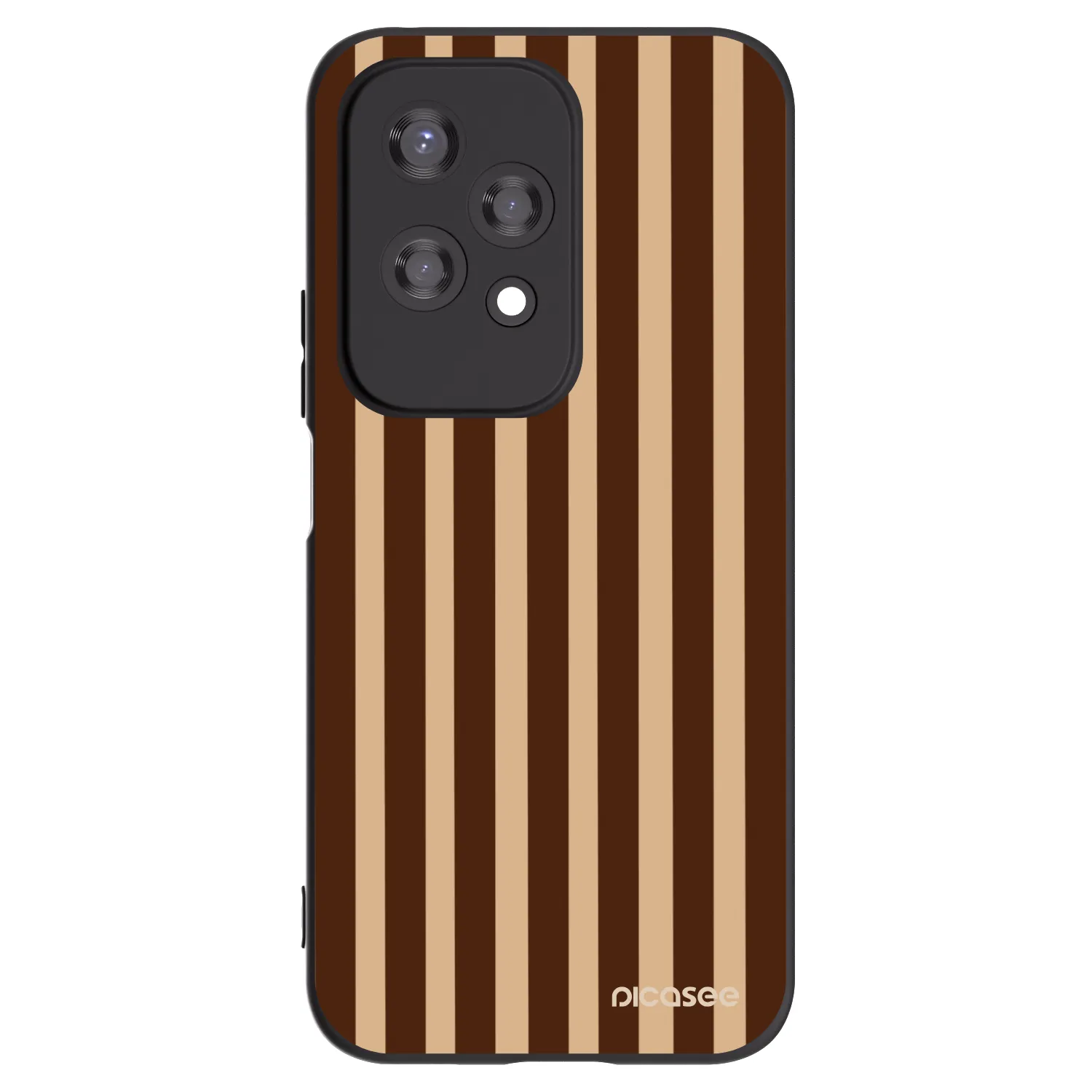 Picasee silikonový černý obal pro Honor 200 Lite - Brown lines