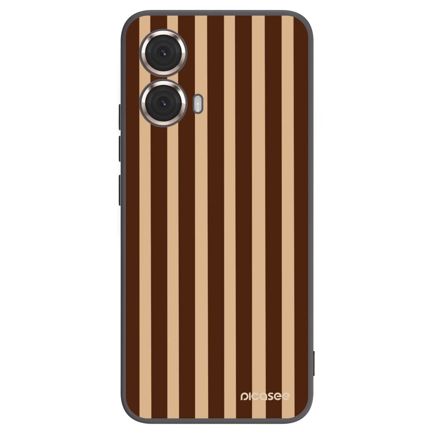 Picasee silikonový černý obal pro Motorola Moto G85 - Brown lines