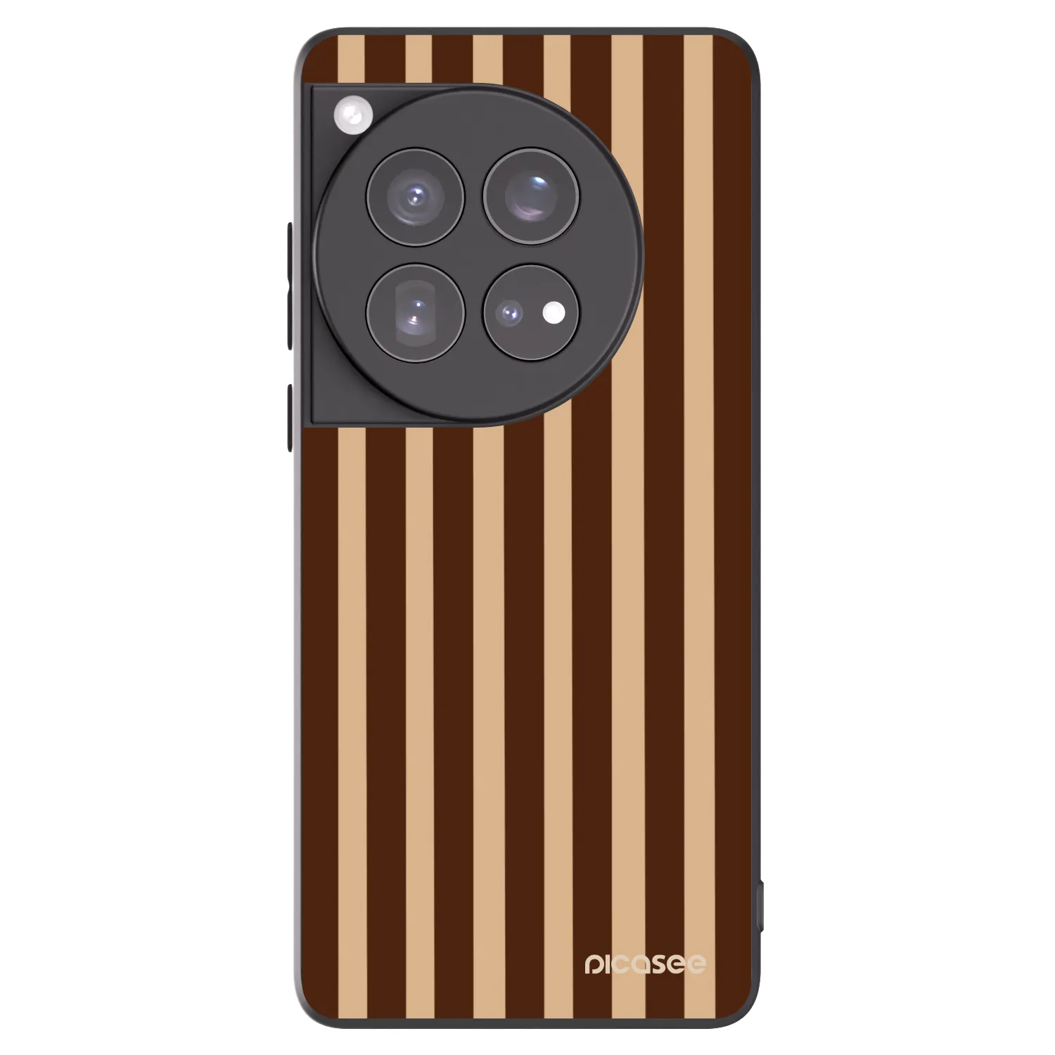 Picasee silikonový černý obal pro OnePlus 12 5G - Brown lines