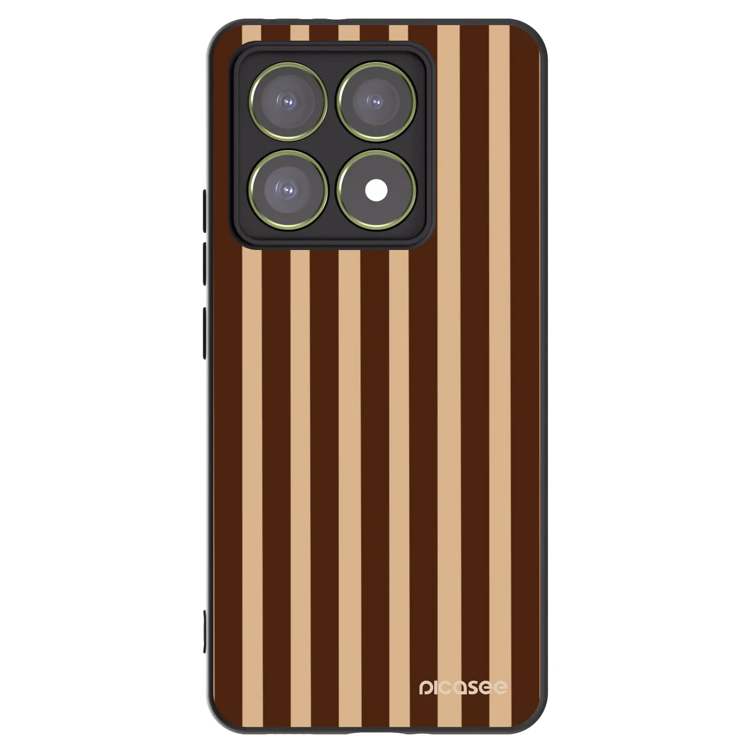 Picasee silikonový černý obal pro Xiaomi 14T - Brown lines