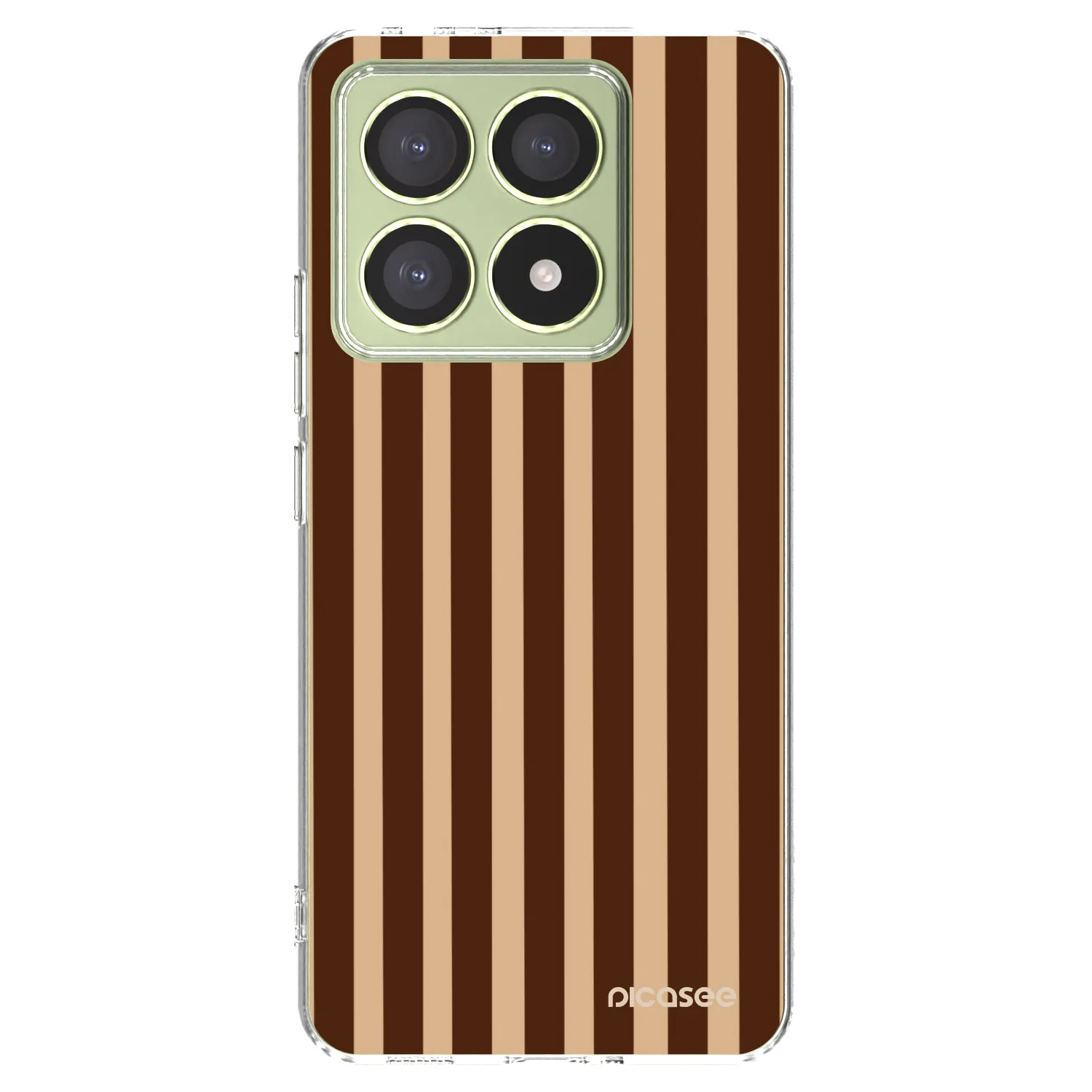 Picasee silikonový průhledný obal pro Xiaomi 14T - Brown lines