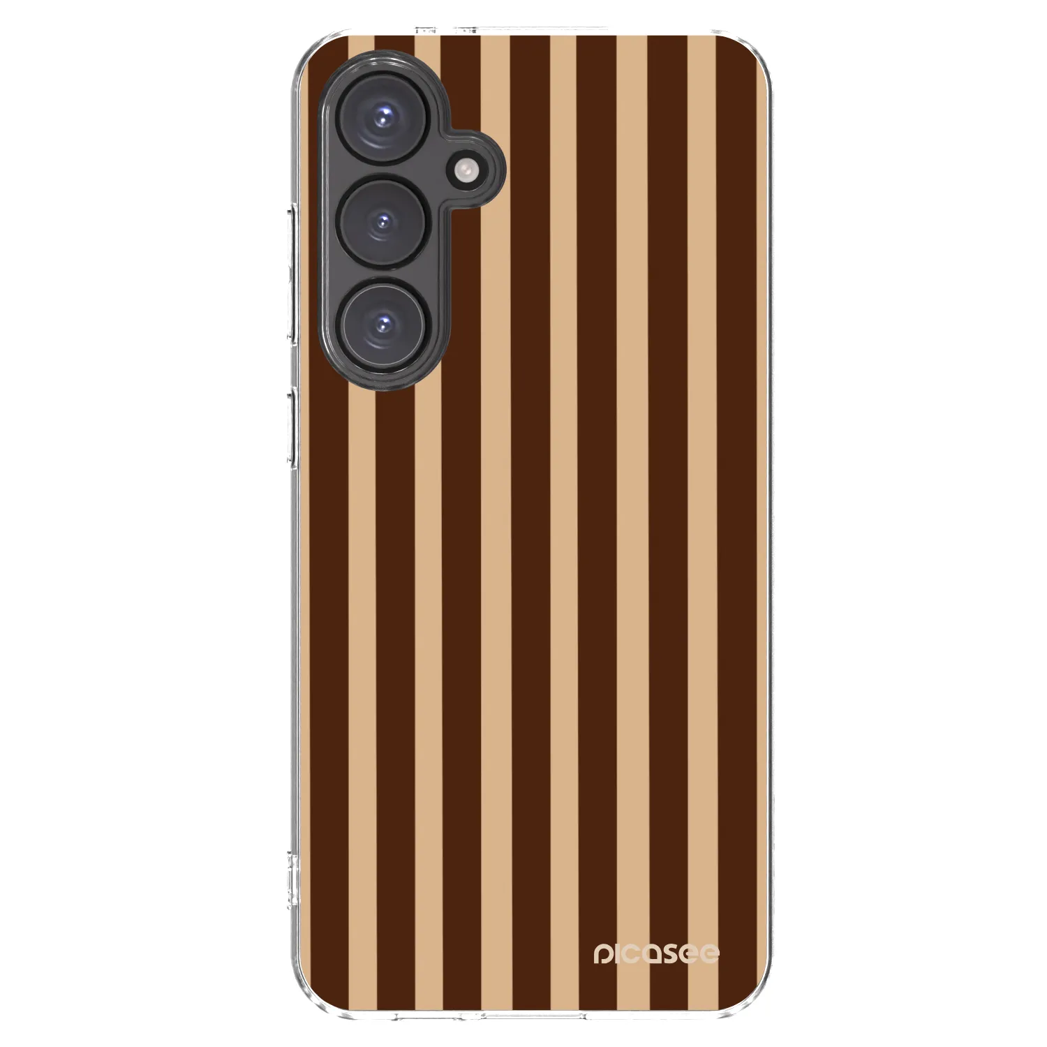 Picasee silikonový průhledný obal pro Samsung Galaxy S24 FE S721B - Brown lines