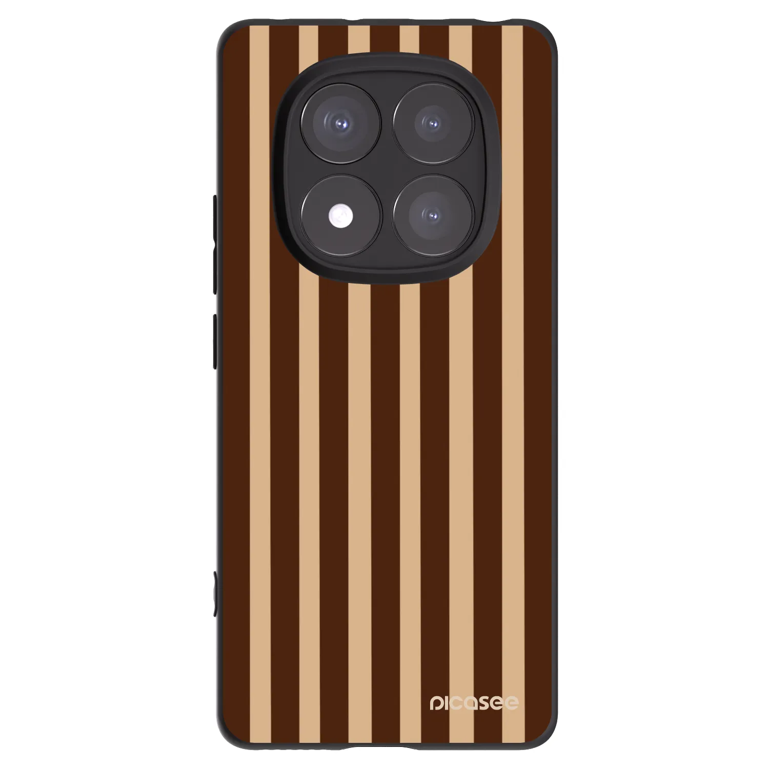 Picasee silikonový černý obal pro Xiaomi Redmi Note 14 Pro+ 5G - Brown lines