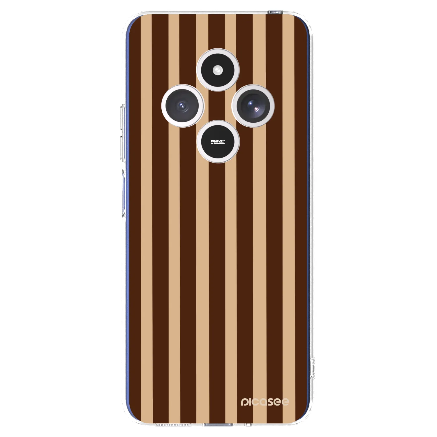 Picasee silikonový průhledný obal pro Xiaomi Redmi 14C - Brown lines