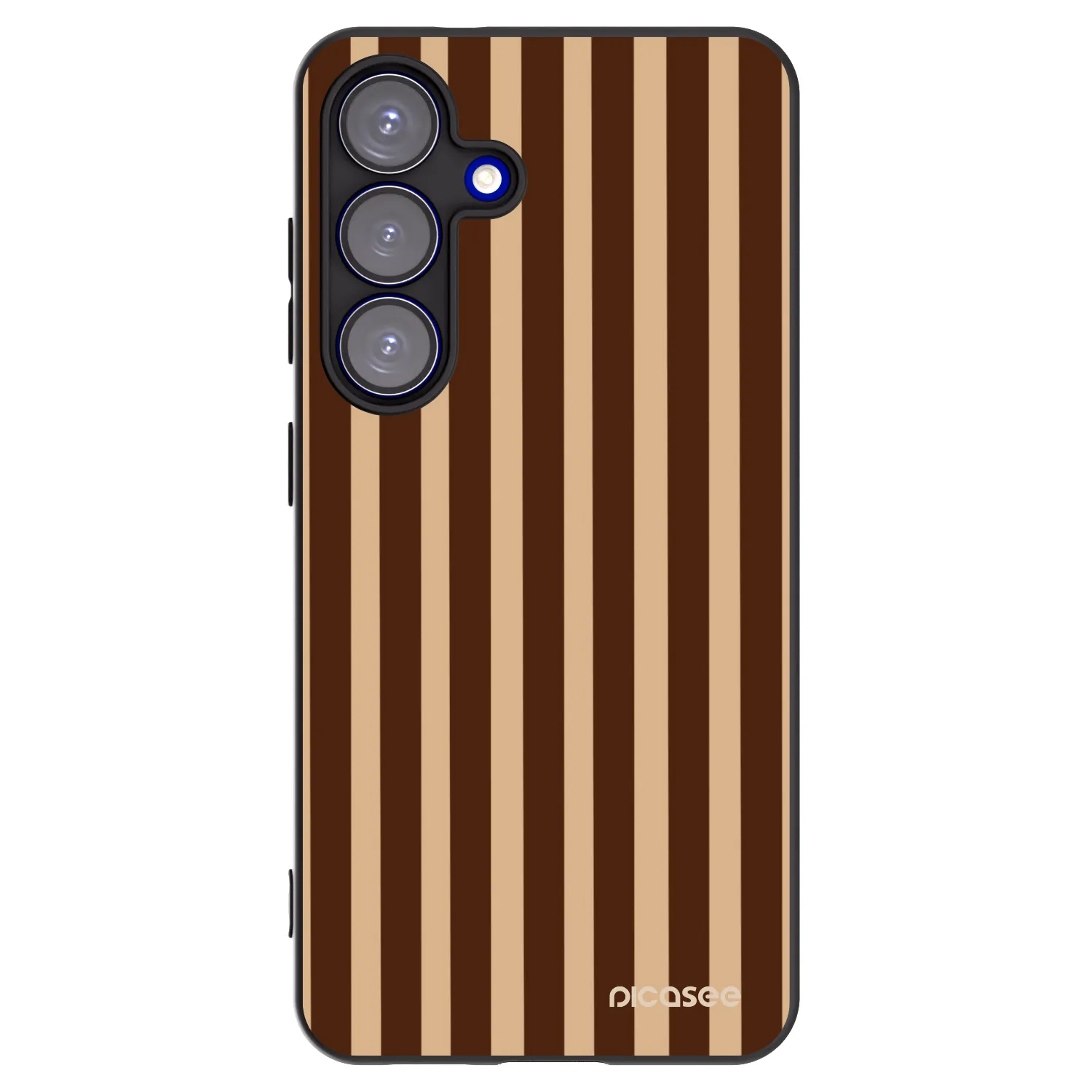 Picasee silikonový černý obal pro Samsung Galaxy S25 5G - Brown lines