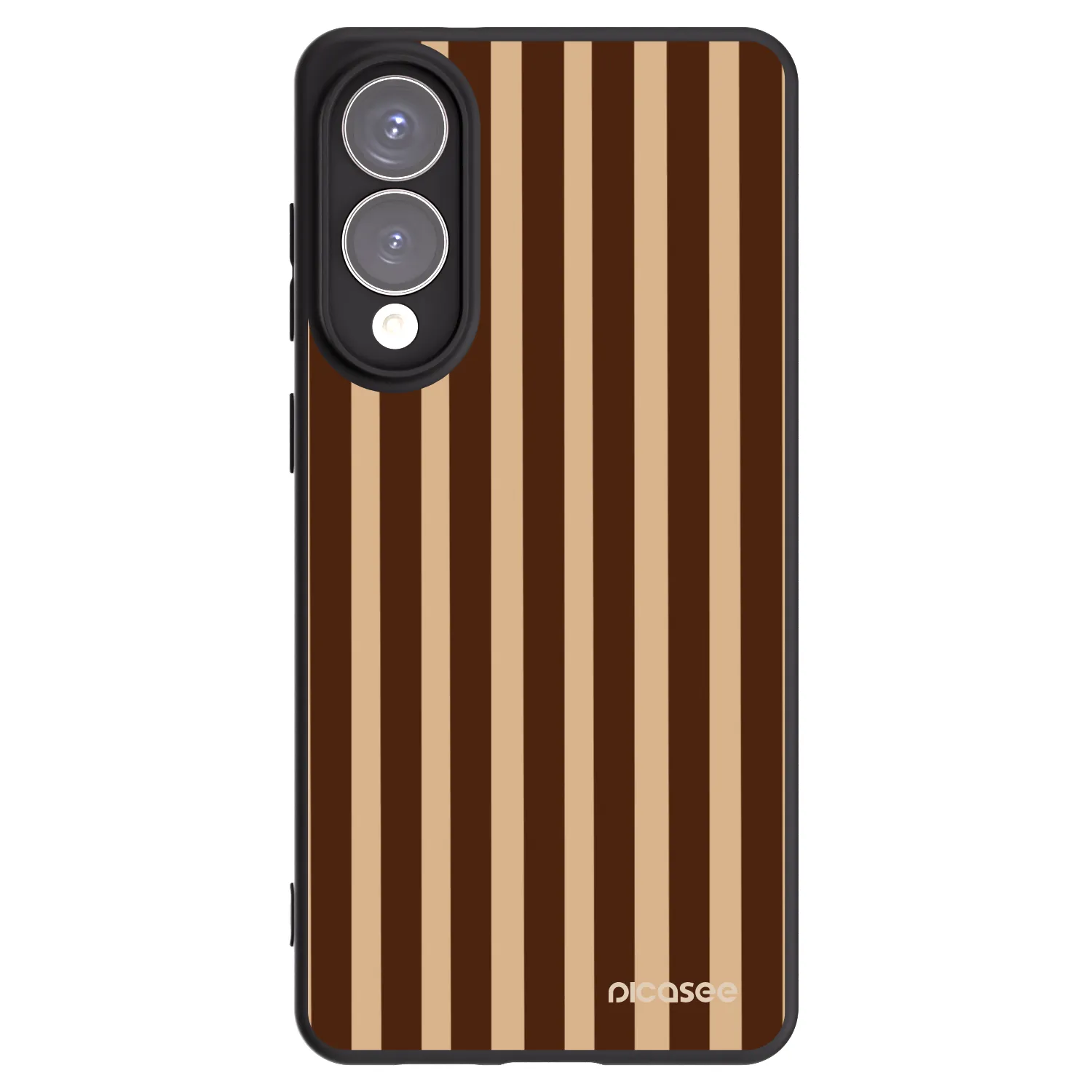 Picasee silikonový černý obal pro Samsung Galaxy S25 Edge 5G - Brown lines