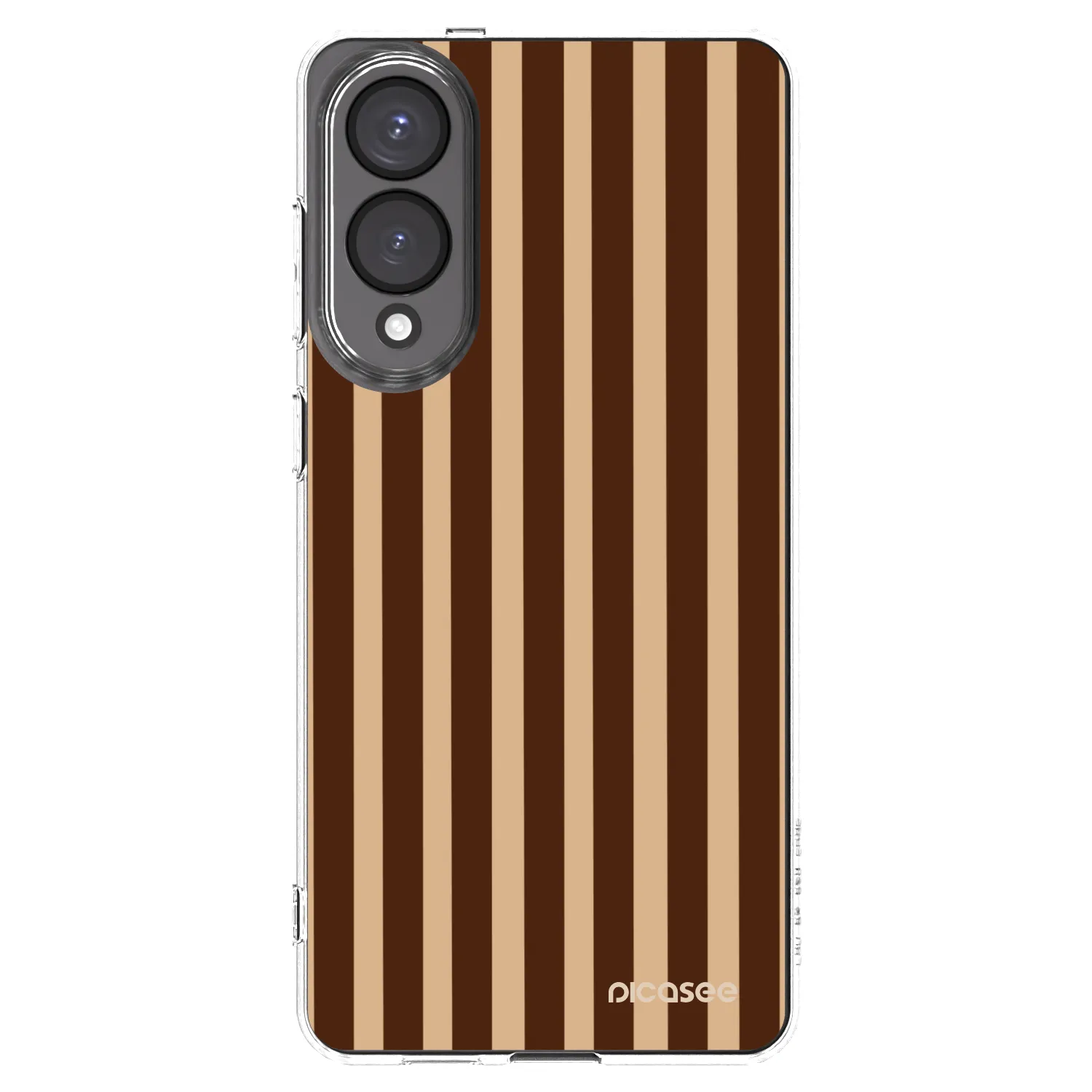 Picasee silikonový průhledný obal pro Samsung Galaxy S25 Edge 5G - Brown lines