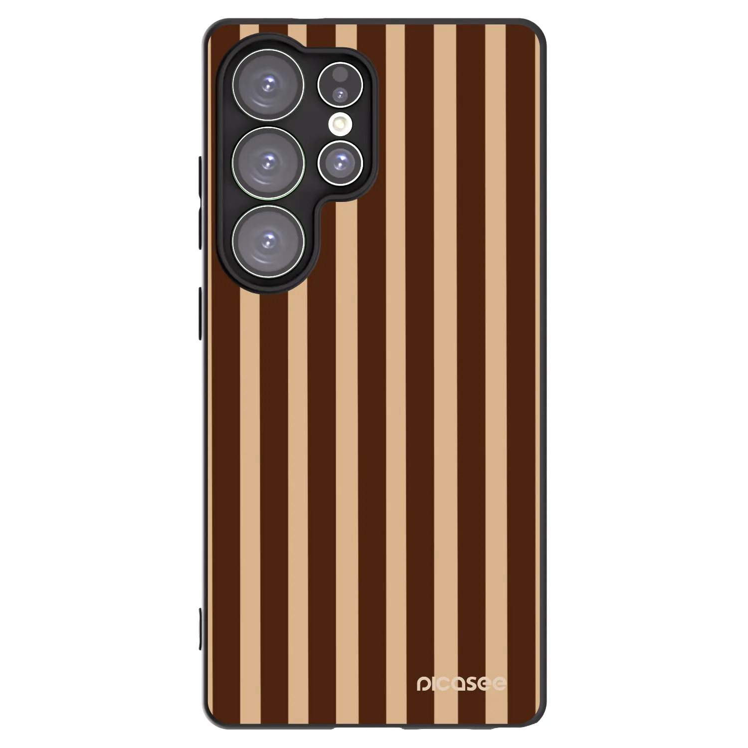 Picasee silikonový černý obal pro Samsung Galaxy S25 Ultra 5G - Brown lines