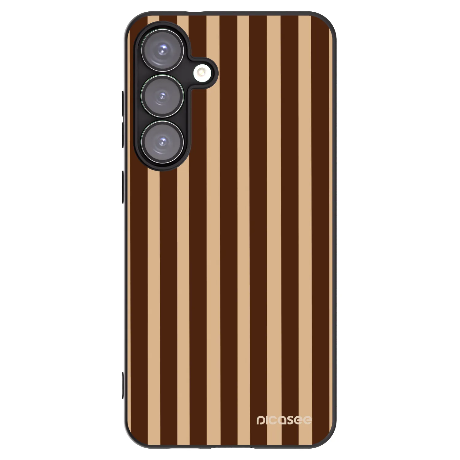 Picasee silikonový černý obal pro Samsung Galaxy S25+ 5G - Brown lines