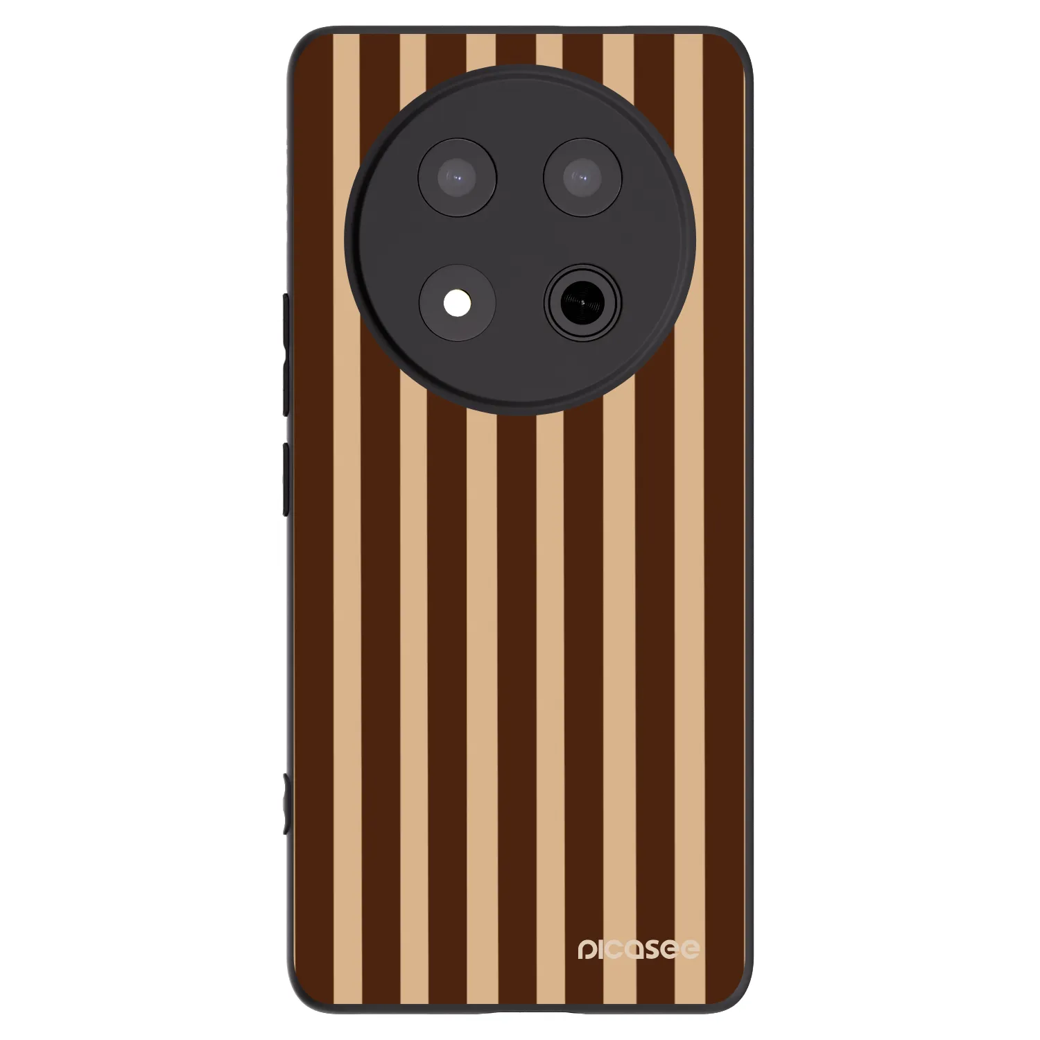 Picasee silikonový černý obal pro Honor Magic7 Lite 5G - Brown lines