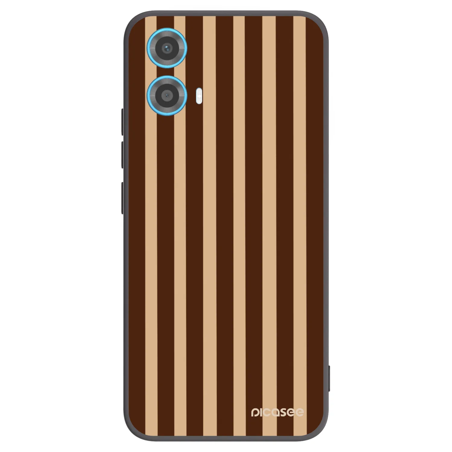 Picasee silikonový černý obal pro Motorola Moto G34 5G - Brown lines