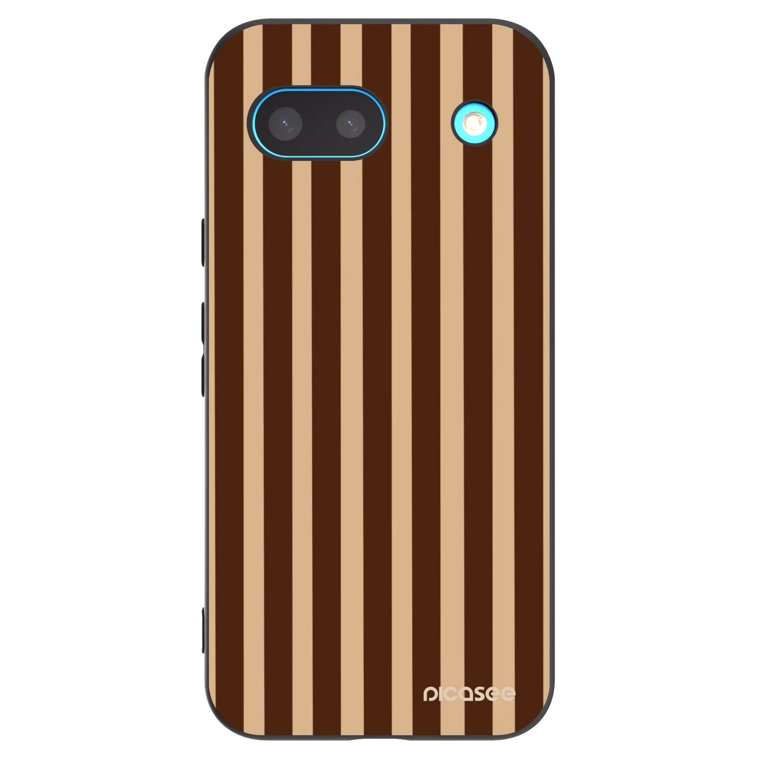 Picasee silikonový černý obal pro Google Pixel 8 - Brown lines