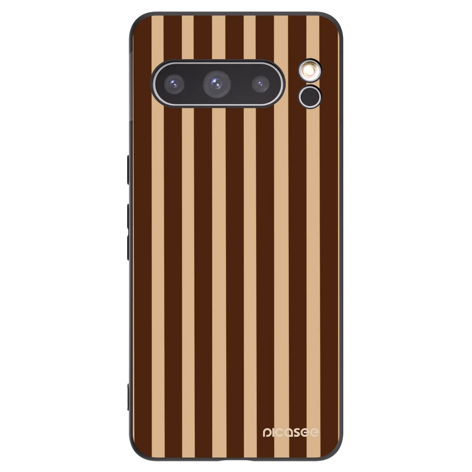 Picasee silikonový černý obal pro Google Pixel 8 Pro - Brown lines