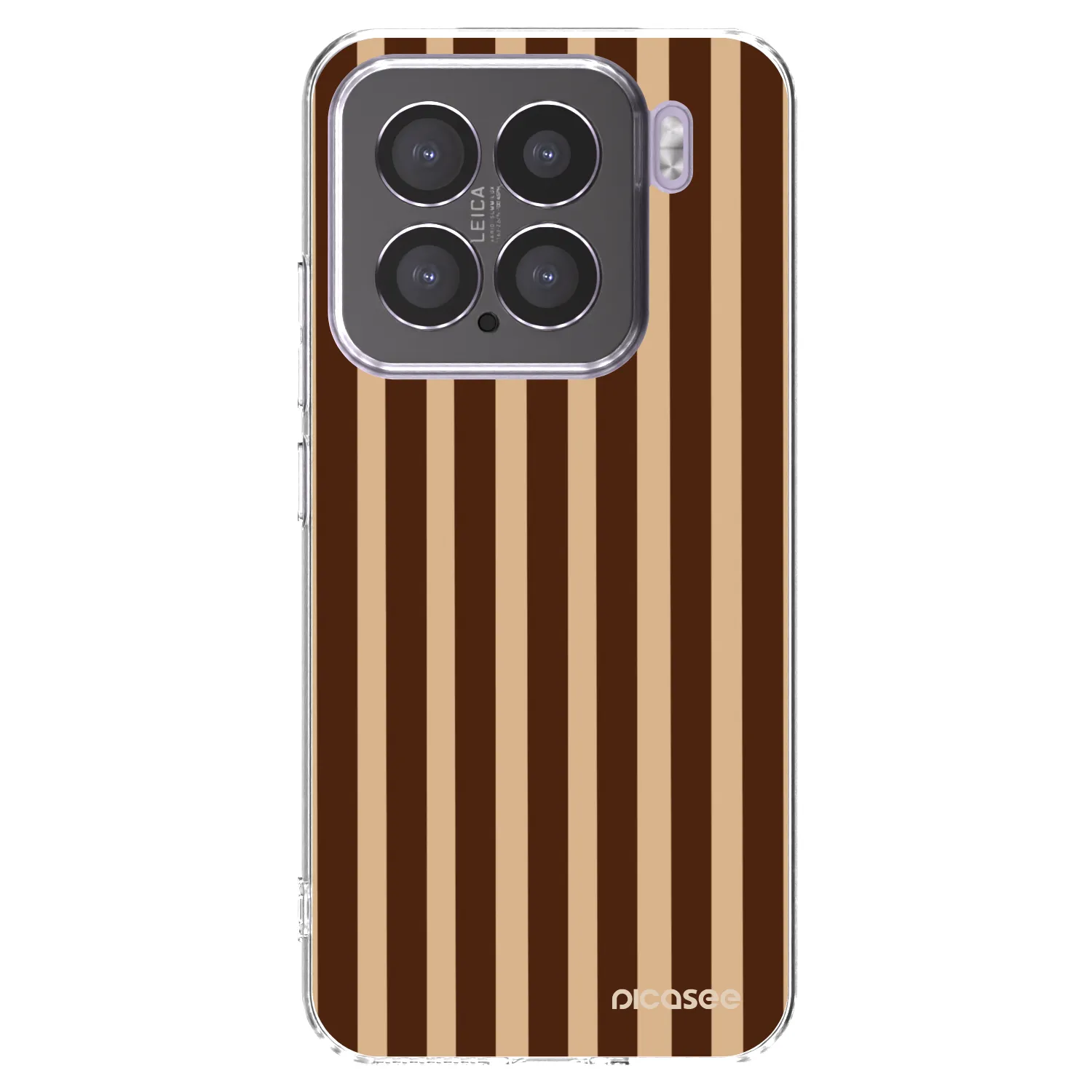 Picasee silikonový průhledný obal pro Xiaomi 15 - Brown lines