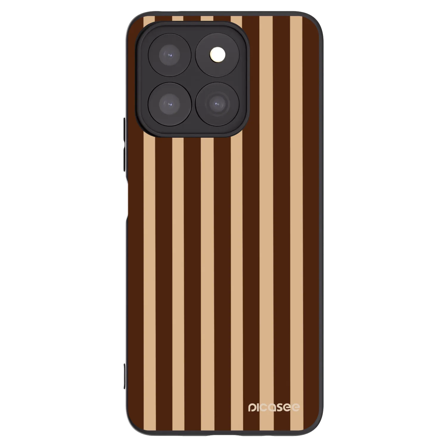 Picasee silikonový černý obal pro Honor X8c - Brown lines