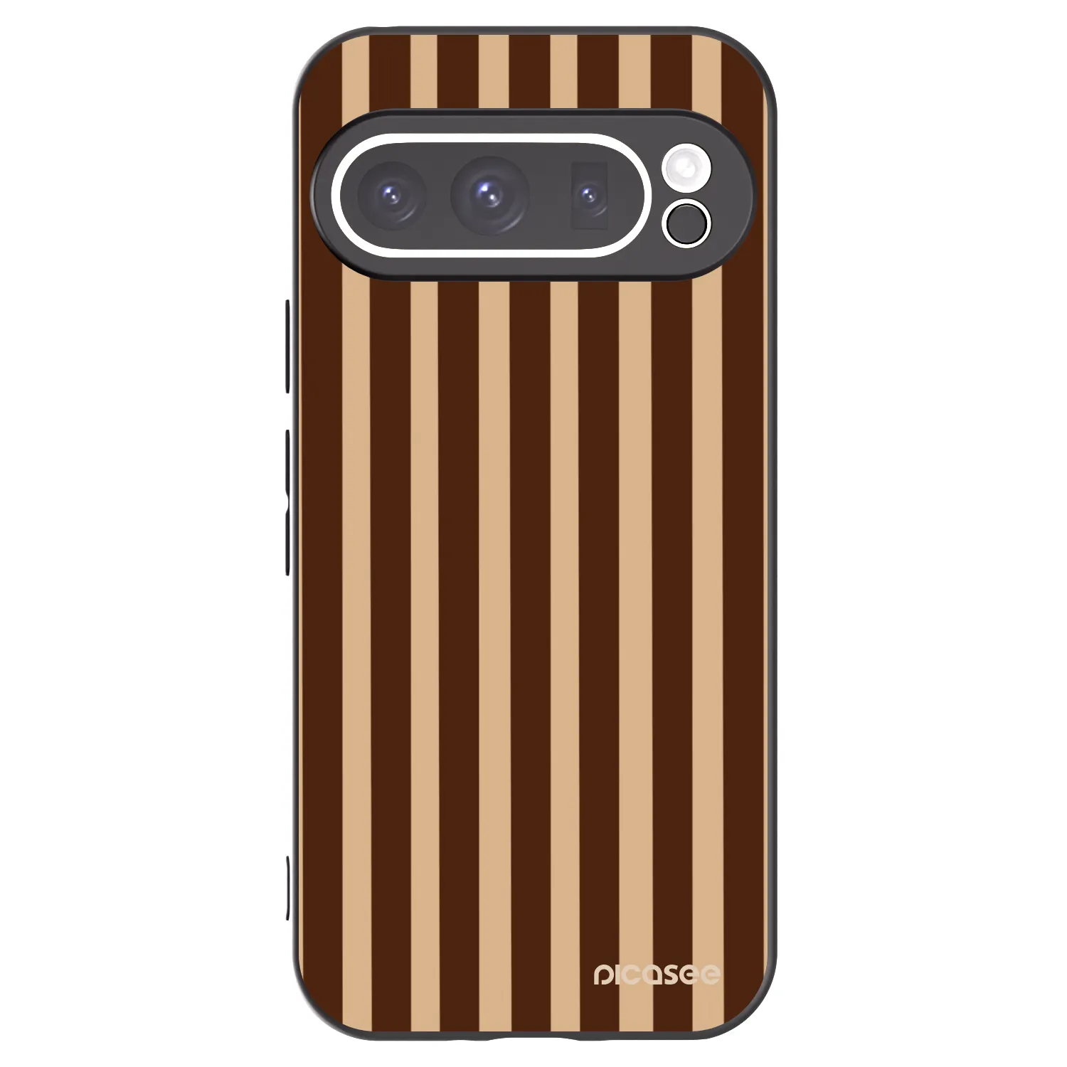 Picasee silikonový černý obal pro Google Pixel 9 Pro - Brown lines