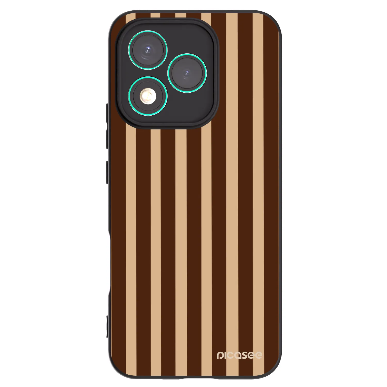 Picasee silikonový černý obal pro Honor 400 Lite 5G - Brown lines