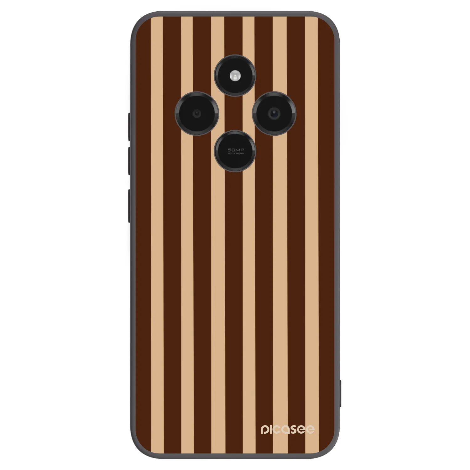 Picasee silikonový černý obal pro Xiaomi Poco C75 - Brown lines
