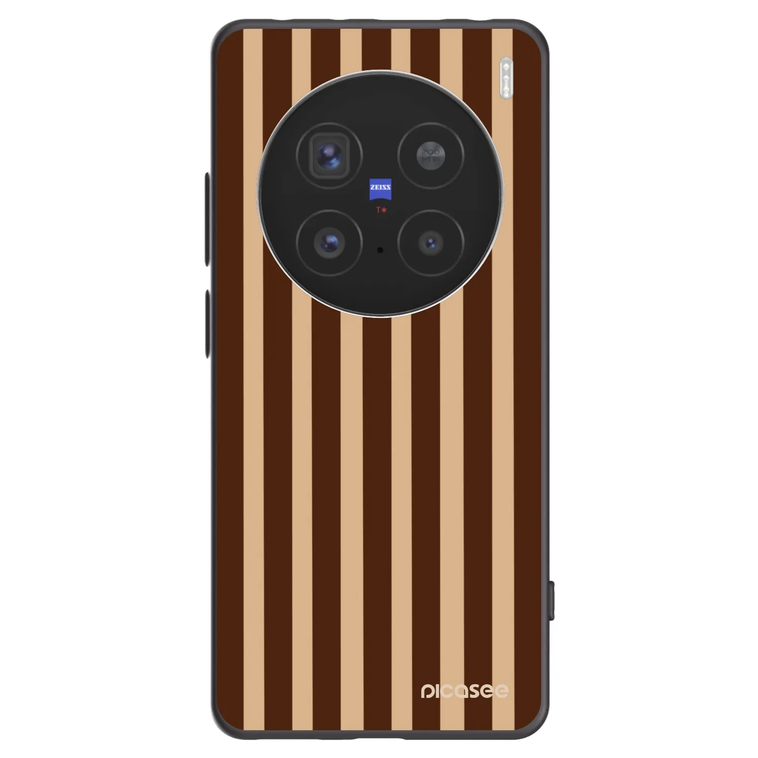 Picasee silikonový černý obal pro Vivo X200 Pro - Brown lines