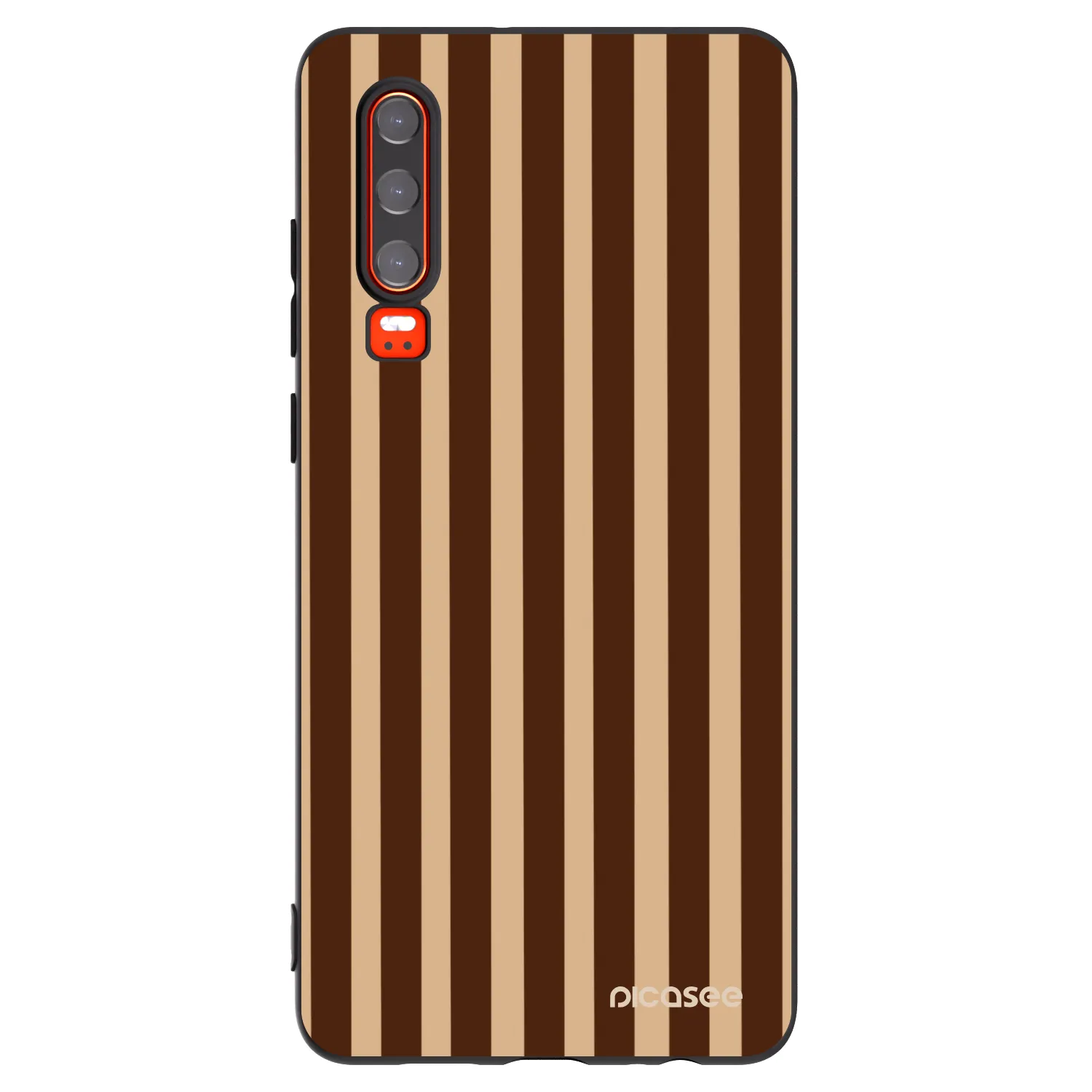 Picasee silikonový černý obal pro Huawei P30 - Brown lines