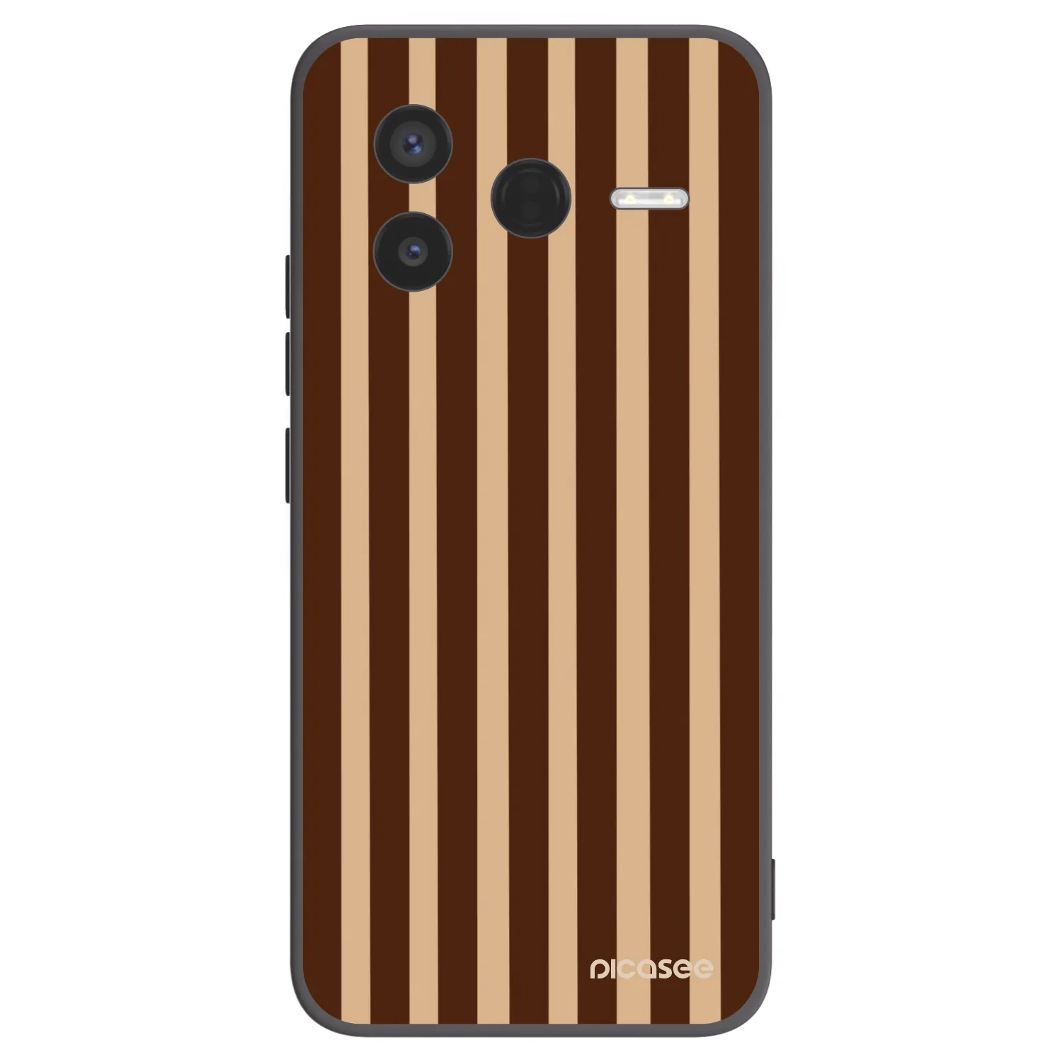 Picasee silikonový černý obal pro Xiaomi Poco F7 Pro 5G - Brown lines