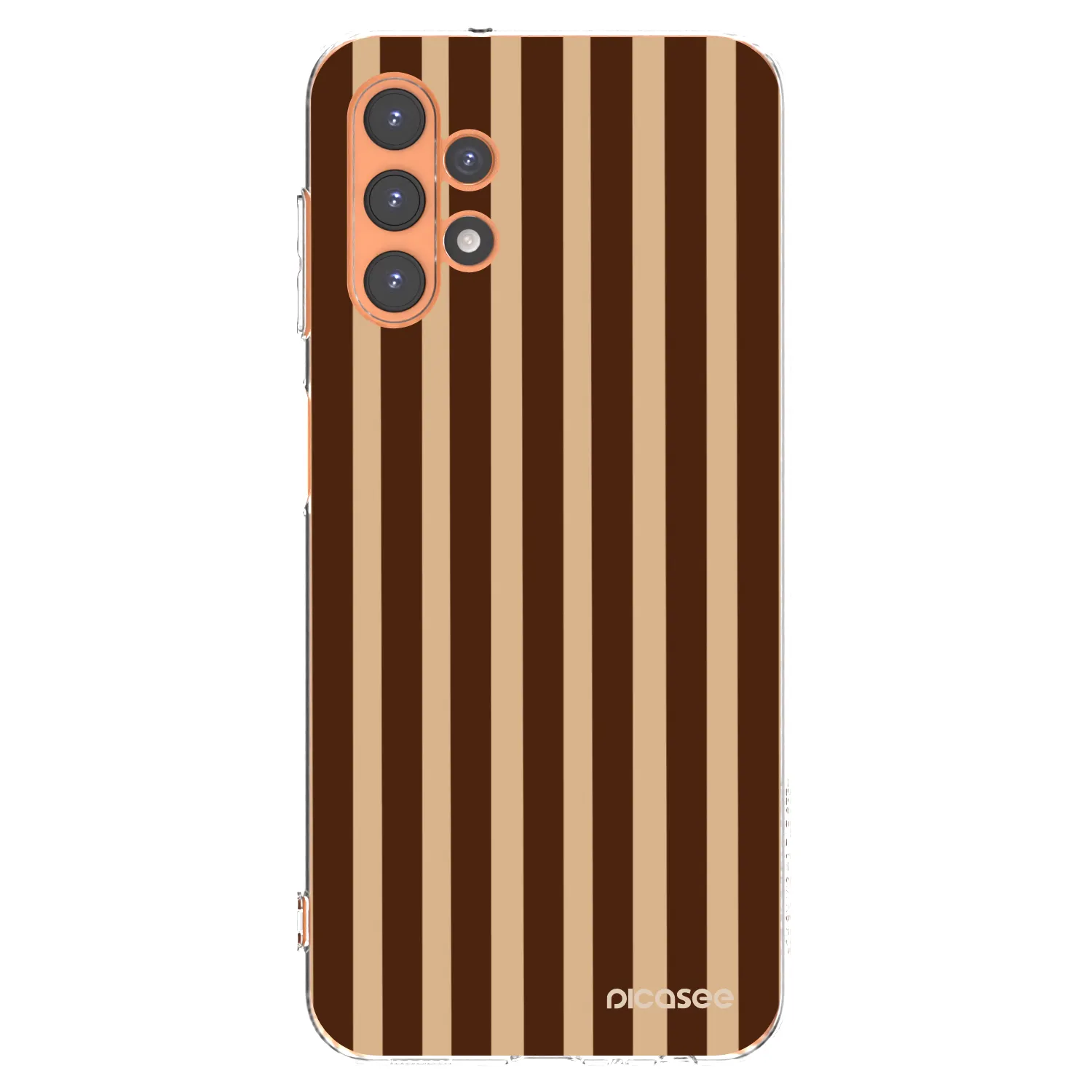 Picasee silikonový průhledný obal pro Samsung Galaxy A13 5G - Brown lines