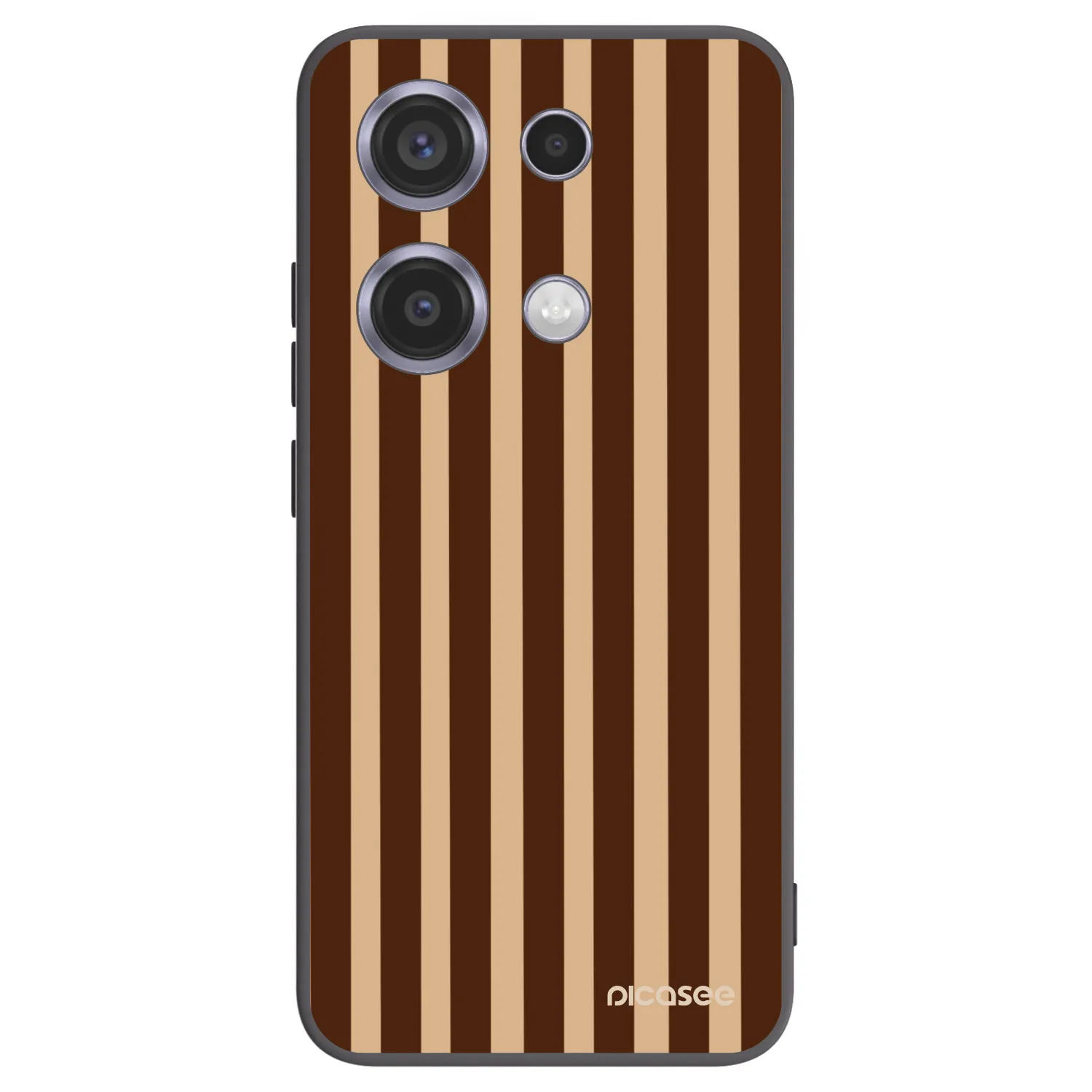 Picasee silikonový černý obal pro Xiaomi Redmi Note 14S - Brown lines