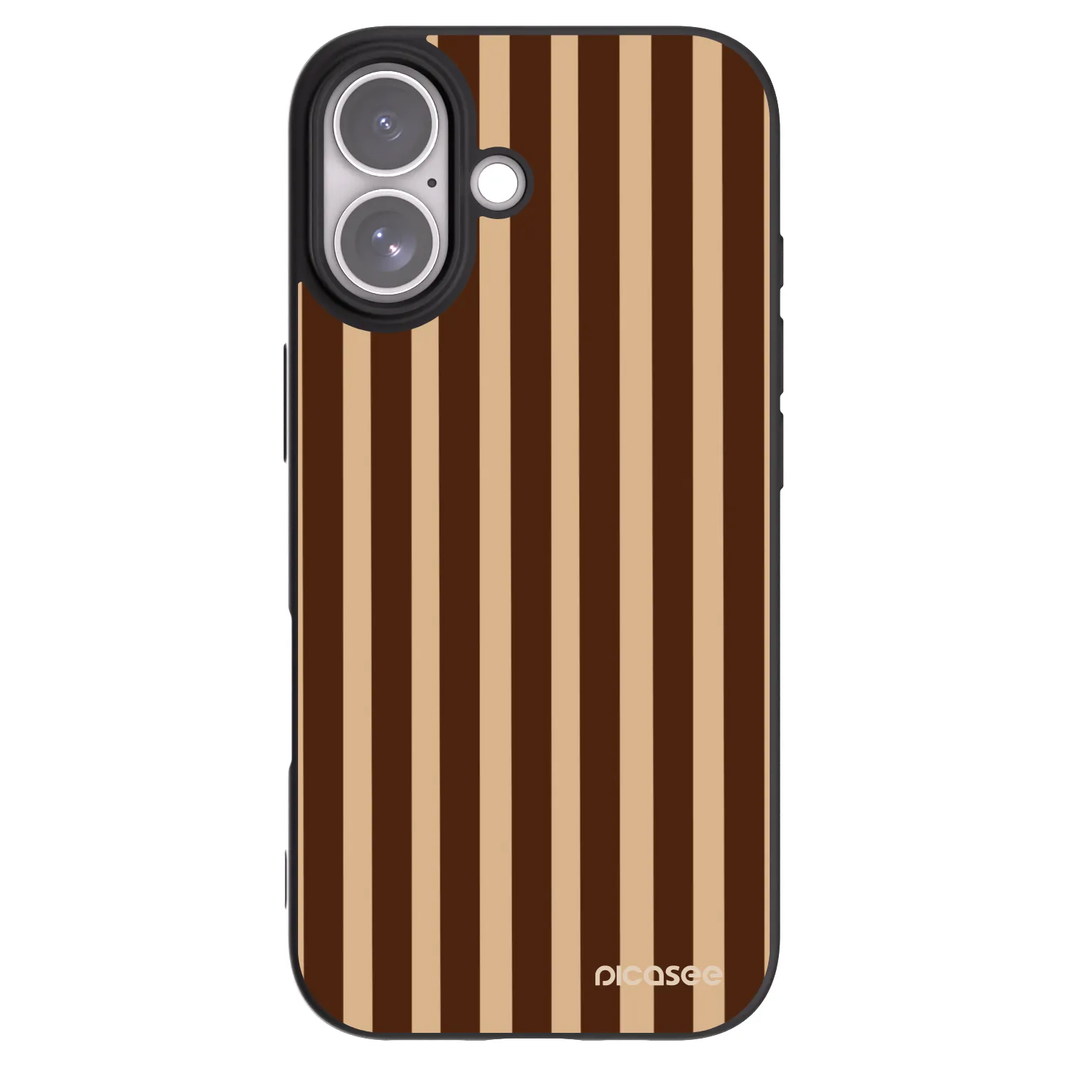 Picasee silikonový černý obal pro Apple iPhone 17 - Brown lines