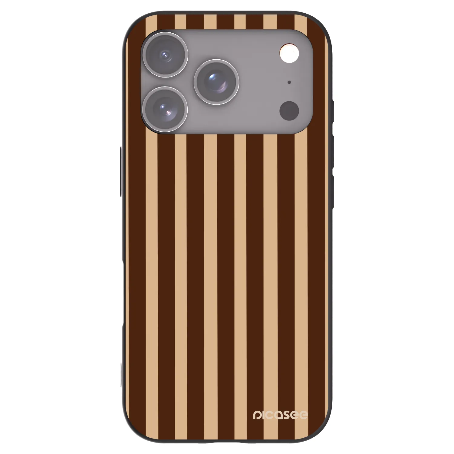 Picasee silikonový černý obal pro Apple iPhone 17 Pro - Brown lines