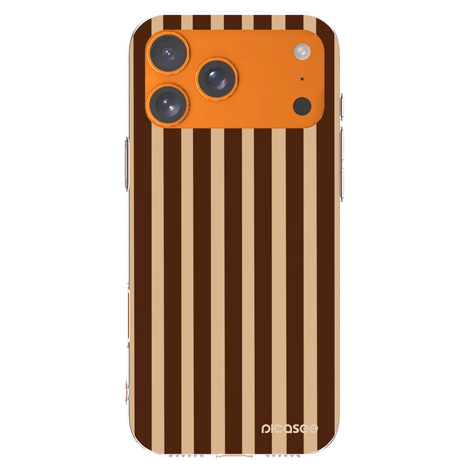 Picasee silikonový průhledný obal pro Apple iPhone 17 Pro Max - Brown lines