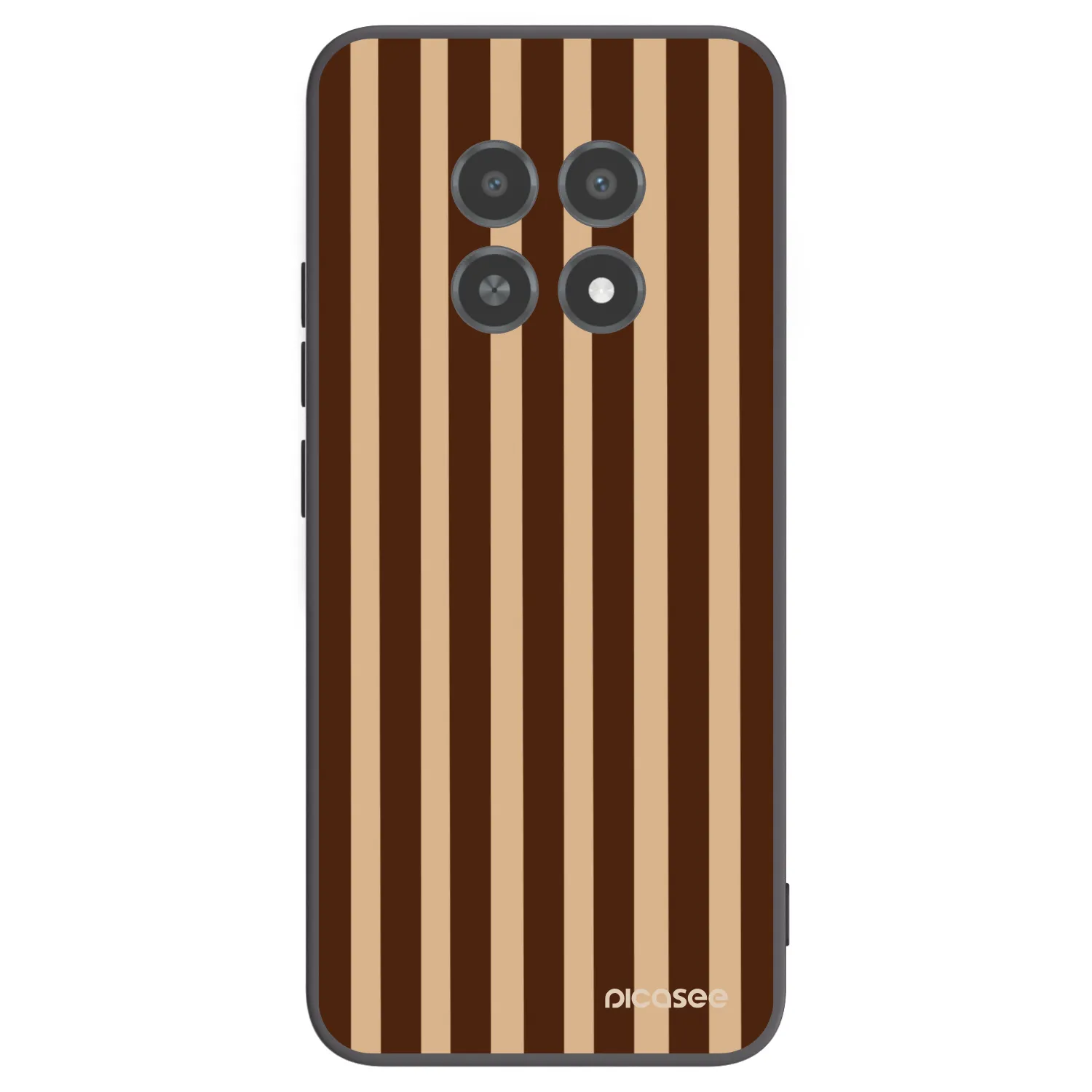 Picasee silikonový černý obal pro Realme 12X - Brown lines