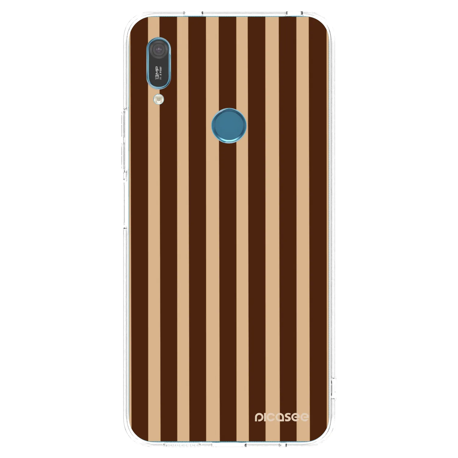 Picasee silikonový průhledný obal pro Huawei Y6 2019 - Brown lines
