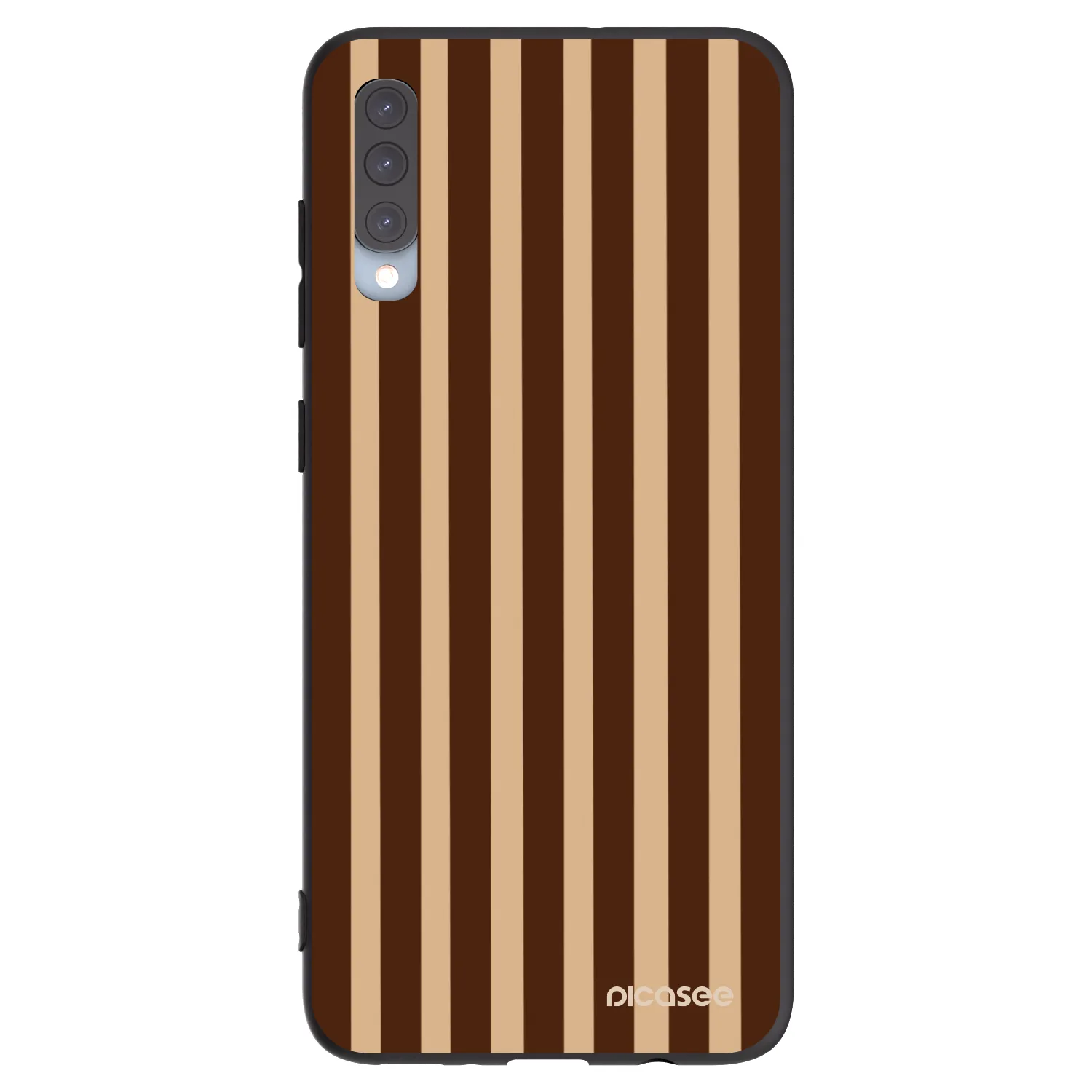 Picasee silikonový černý obal pro Samsung Galaxy A70 A705F - Brown lines