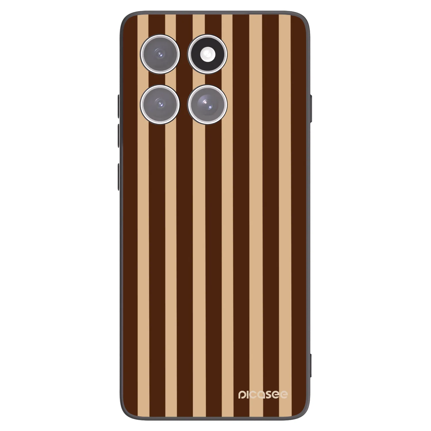 Picasee silikonový černý obal pro Motorola Edge 60 Pro - Brown lines