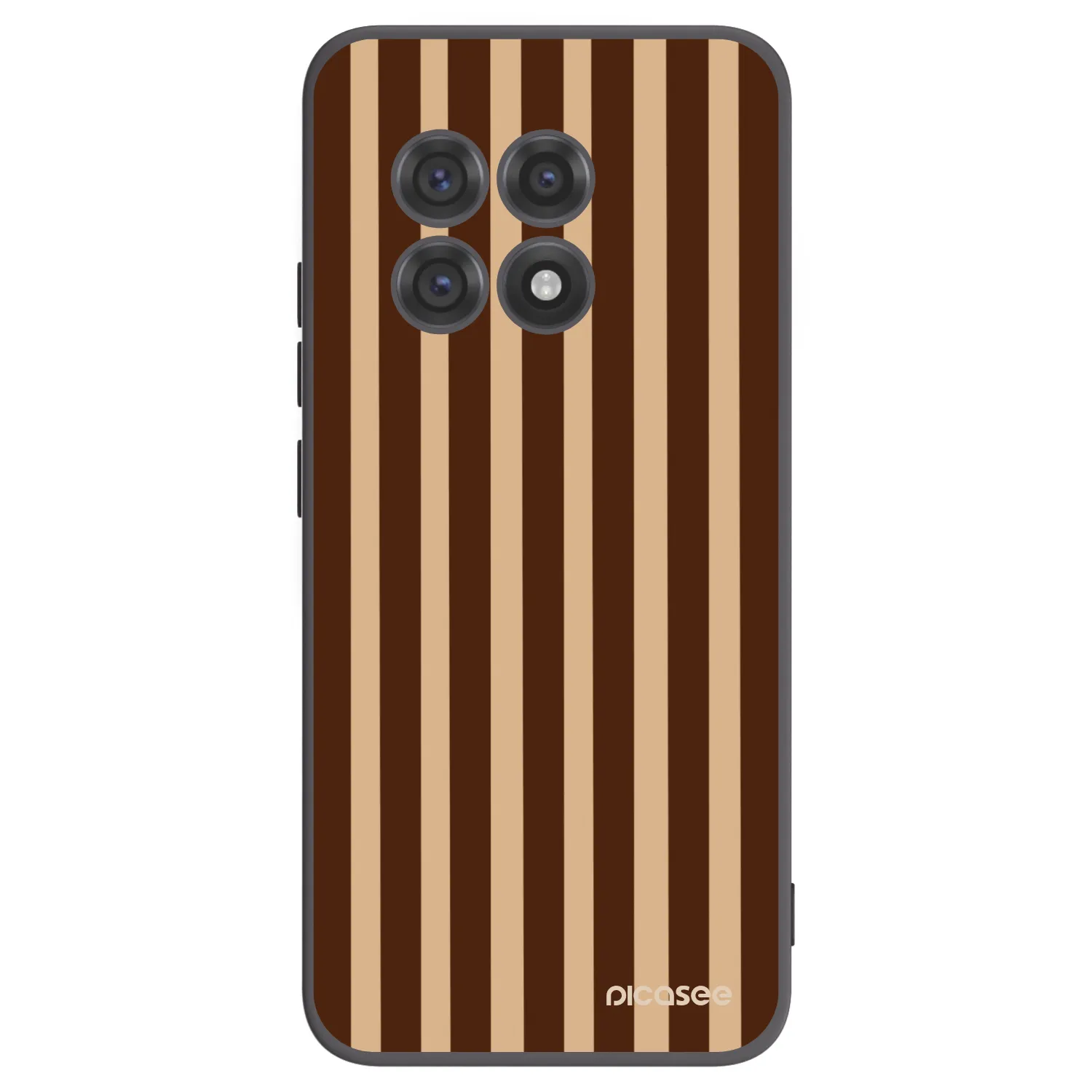 Picasee silikonový černý obal pro OnePlus 13R 5G - Brown lines