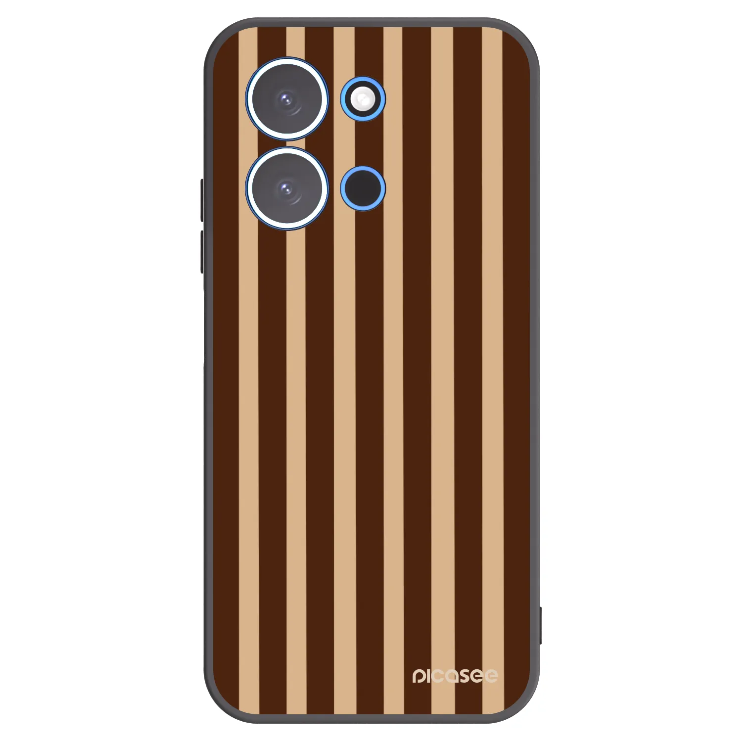Picasee silikonový černý obal pro Xiaomi Redmi 15C 4G - Brown lines