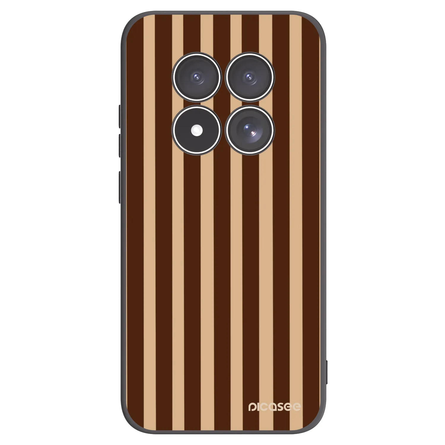 Picasee silikonový černý obal pro Xiaomi Redmi Note 15 Pro 4G - Brown lines