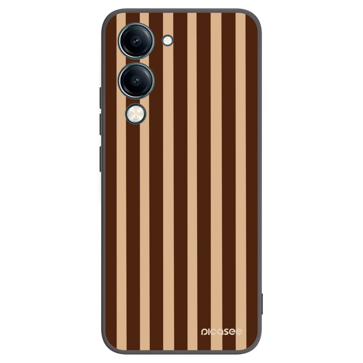 Picasee silikonový černý obal pro Vivo Y29s 5G - Brown lines