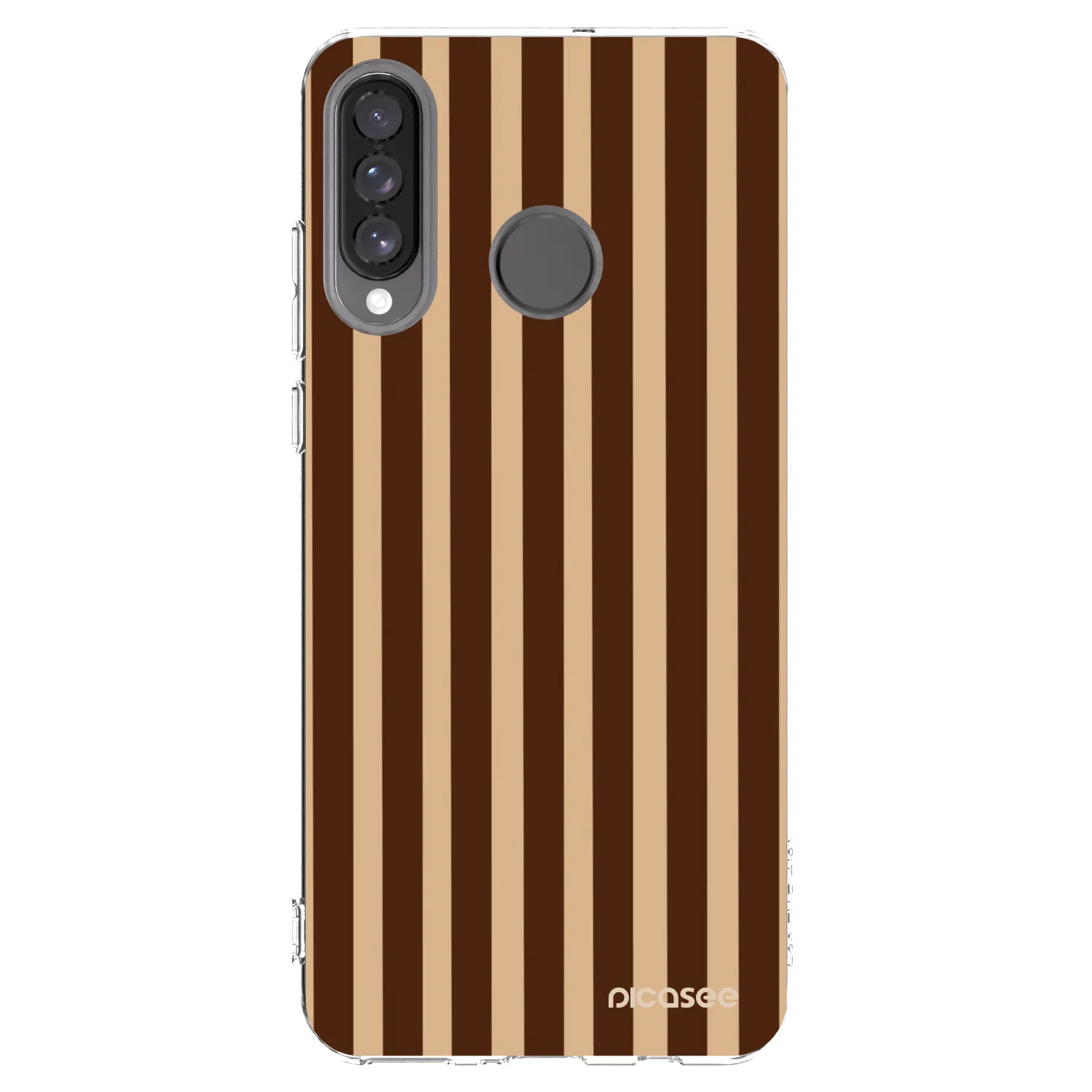 Picasee silikonový průhledný obal pro Huawei P30 Lite - Brown lines