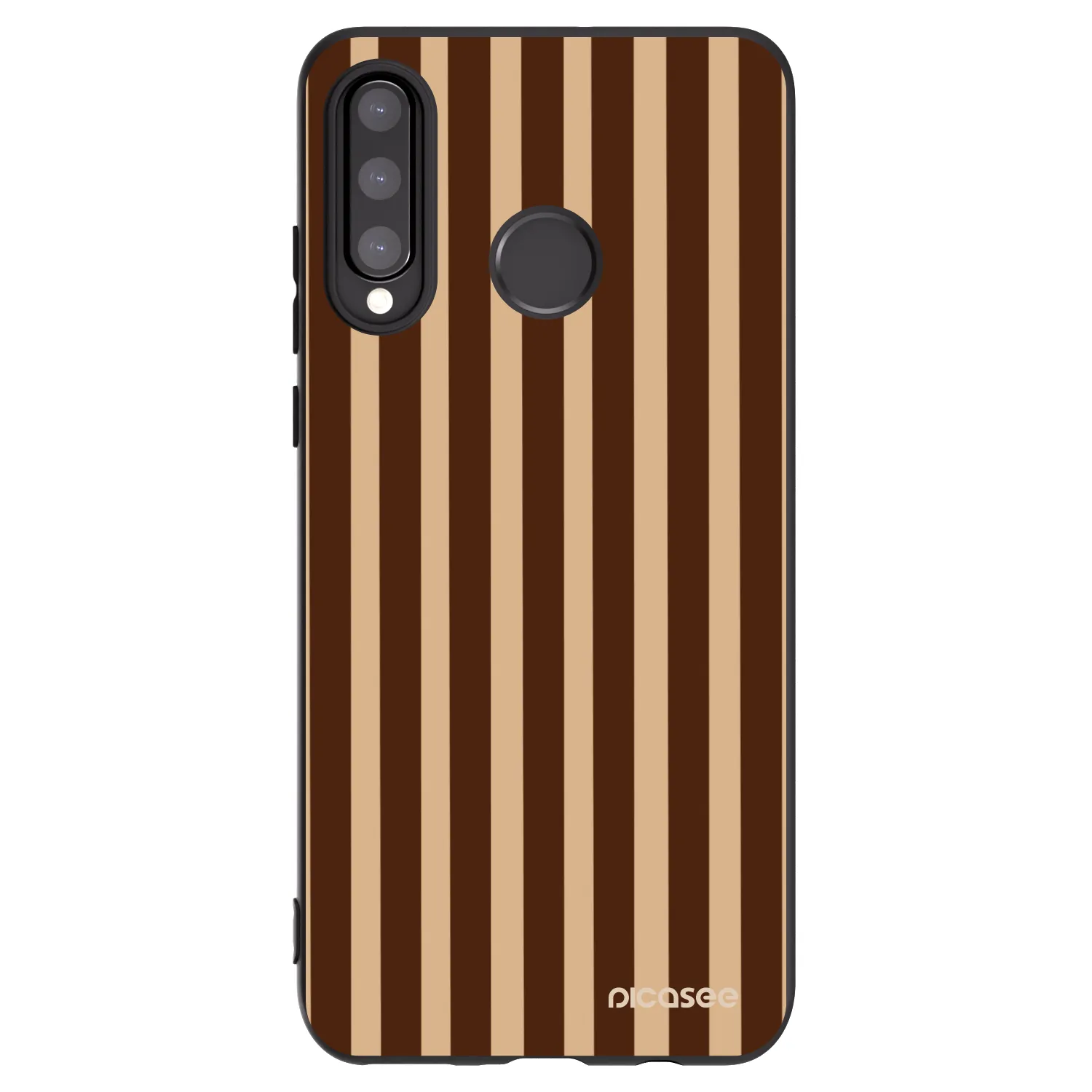 Picasee silikonový černý obal pro Huawei P30 Lite - Brown lines