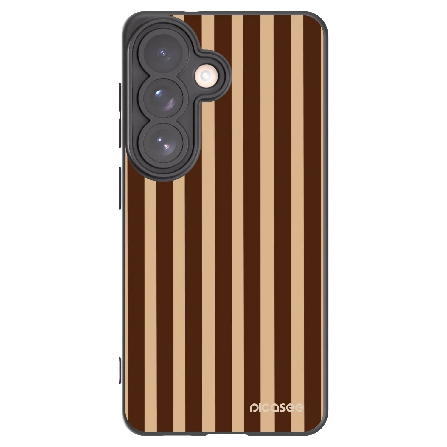 Picasee silikonový černý obal pro Samsung Galaxy S26 - Brown lines