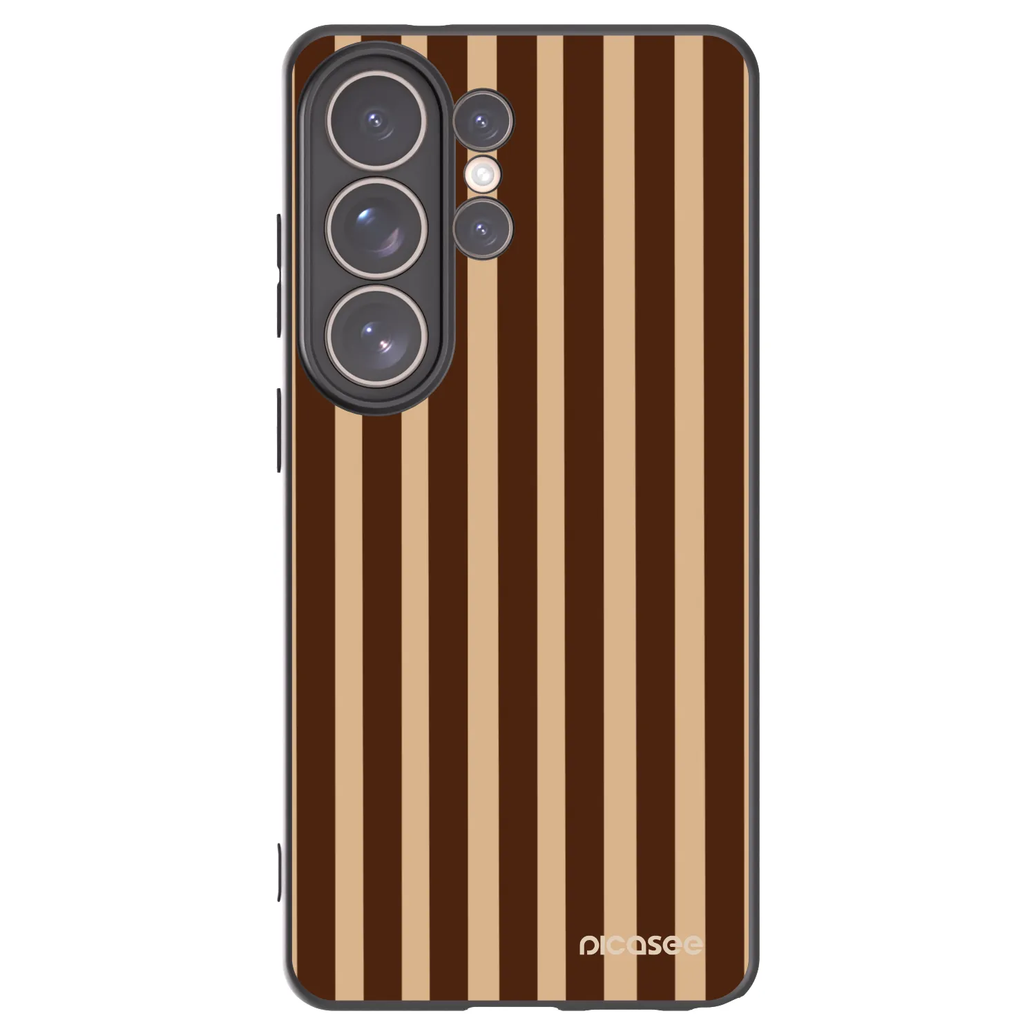 Picasee silikonový černý obal pro Samsung Galaxy S26 Ultra - Brown lines