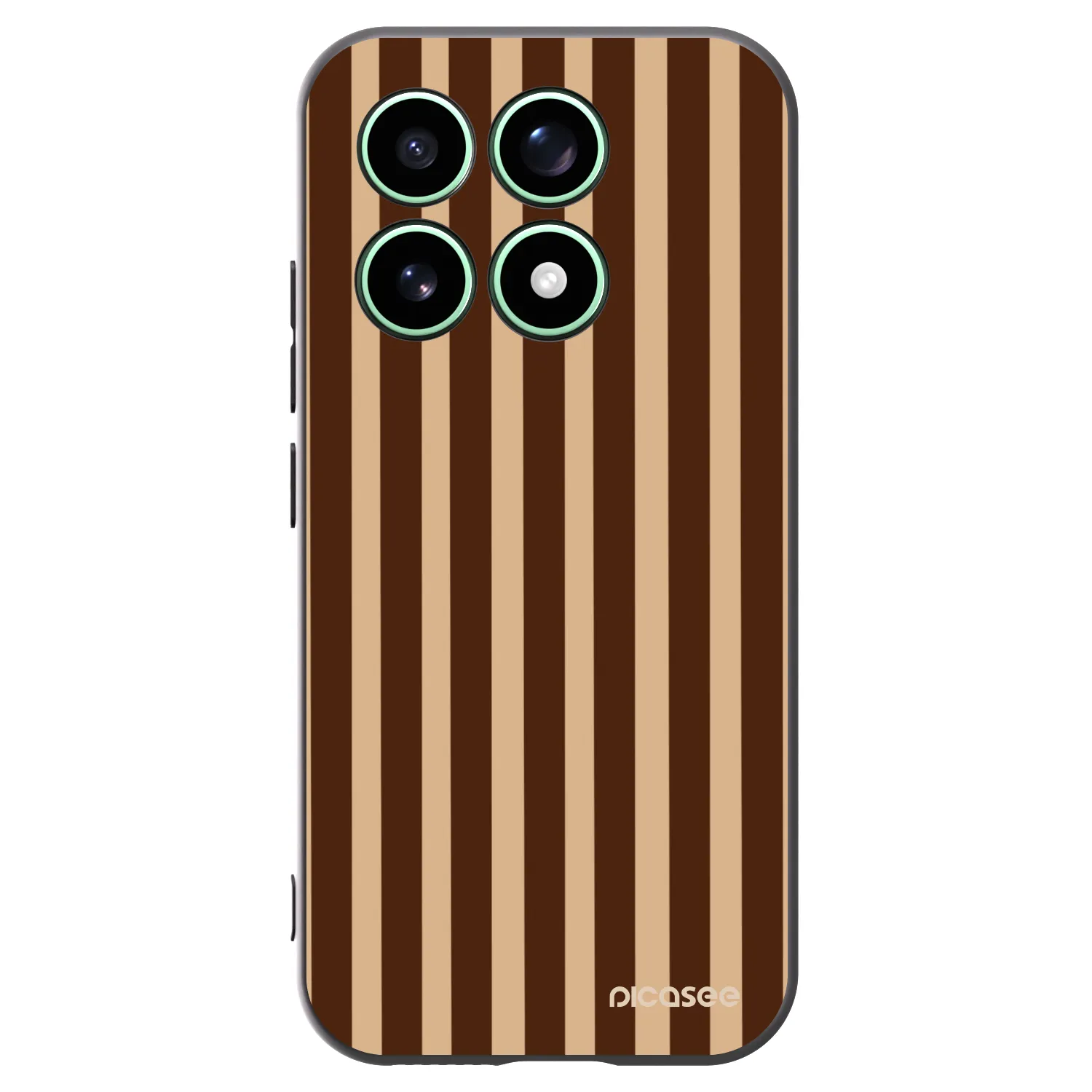Picasee silikonový černý obal pro Xiaomi 17 - Brown lines