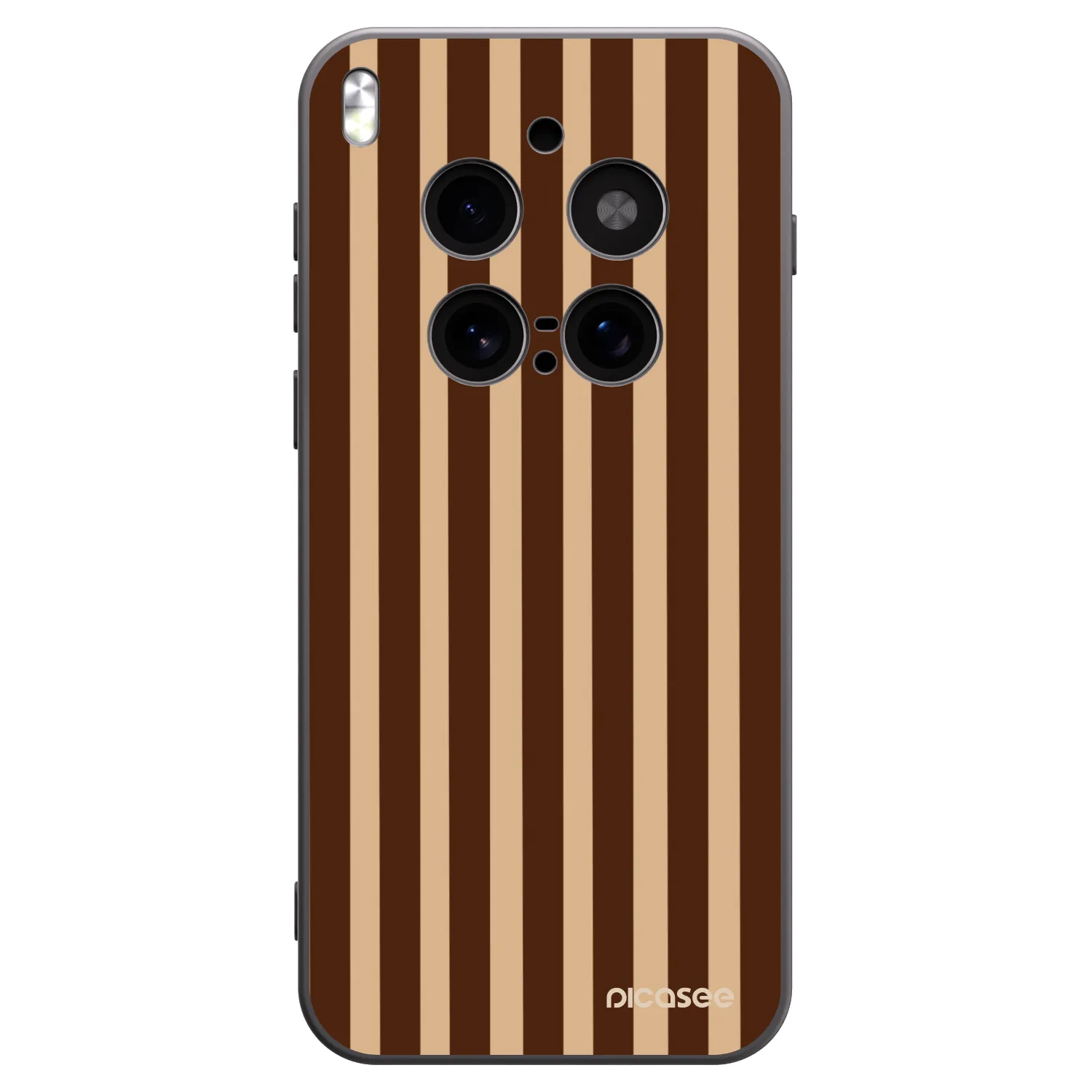 Picasee silikonový černý obal pro Vivo X300 Pro - Brown lines