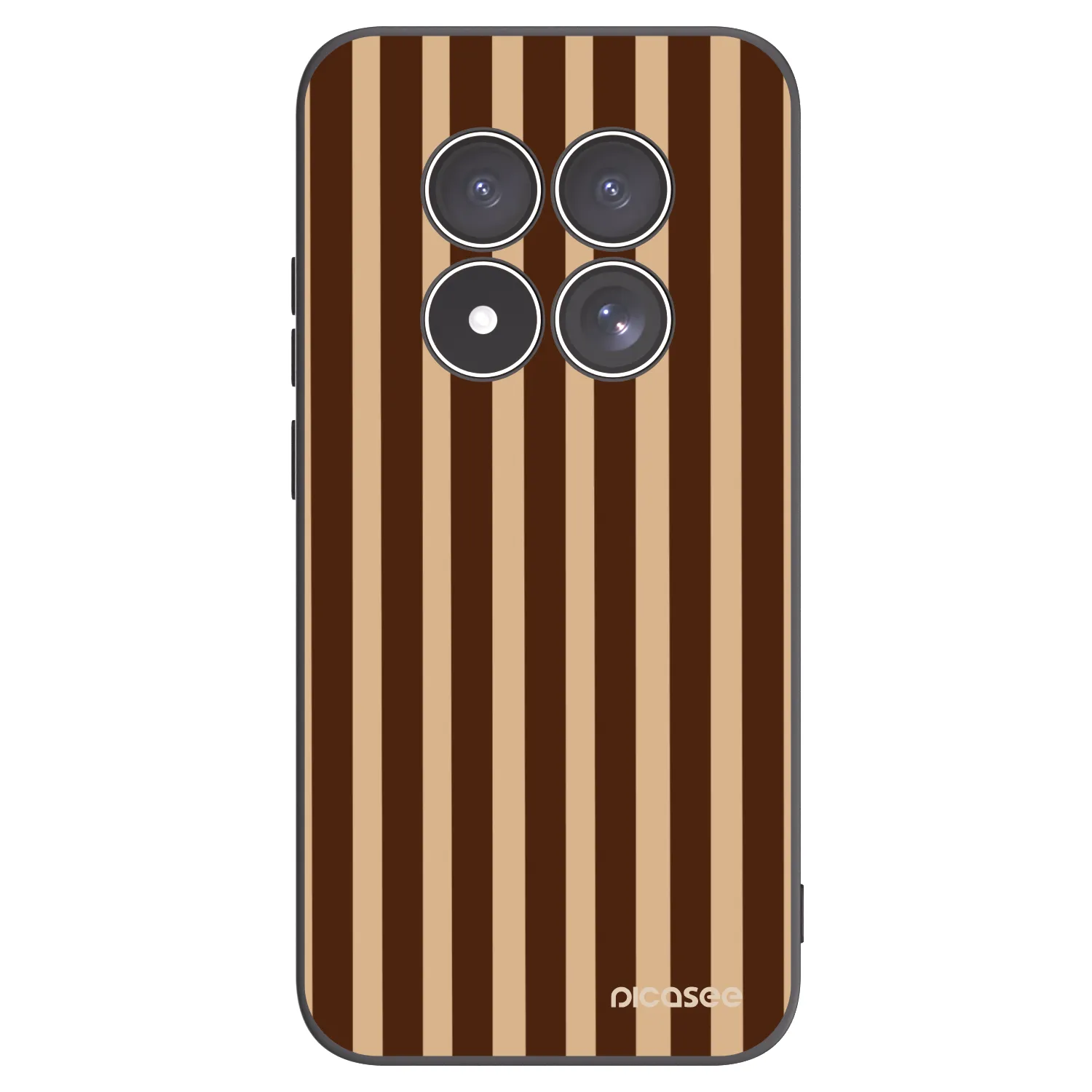 Picasee silikonový černý obal pro Xiaomi Redmi Note 15 Pro 5G - Brown lines