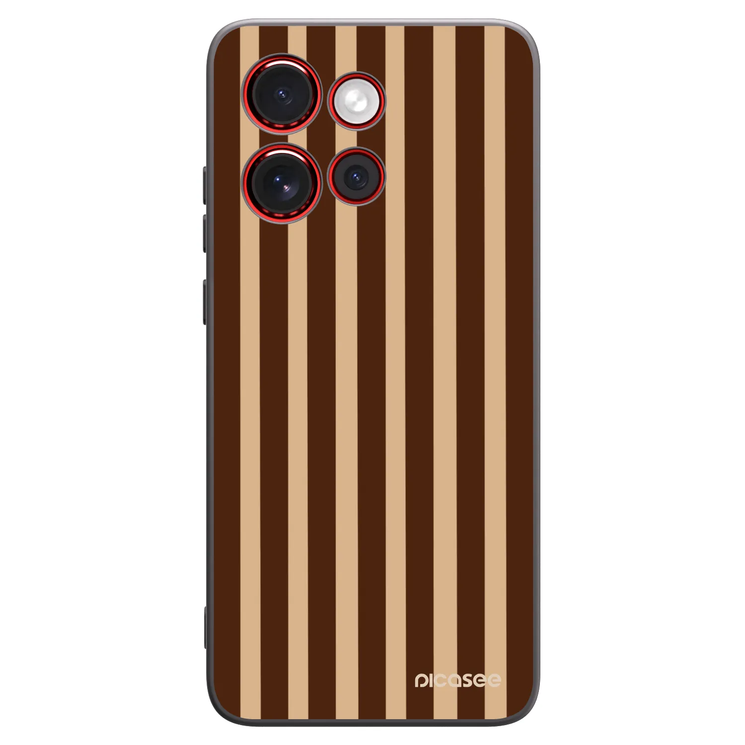Picasee silikonový černý obal pro Motorola Edge 60 Neo 5G - Brown lines