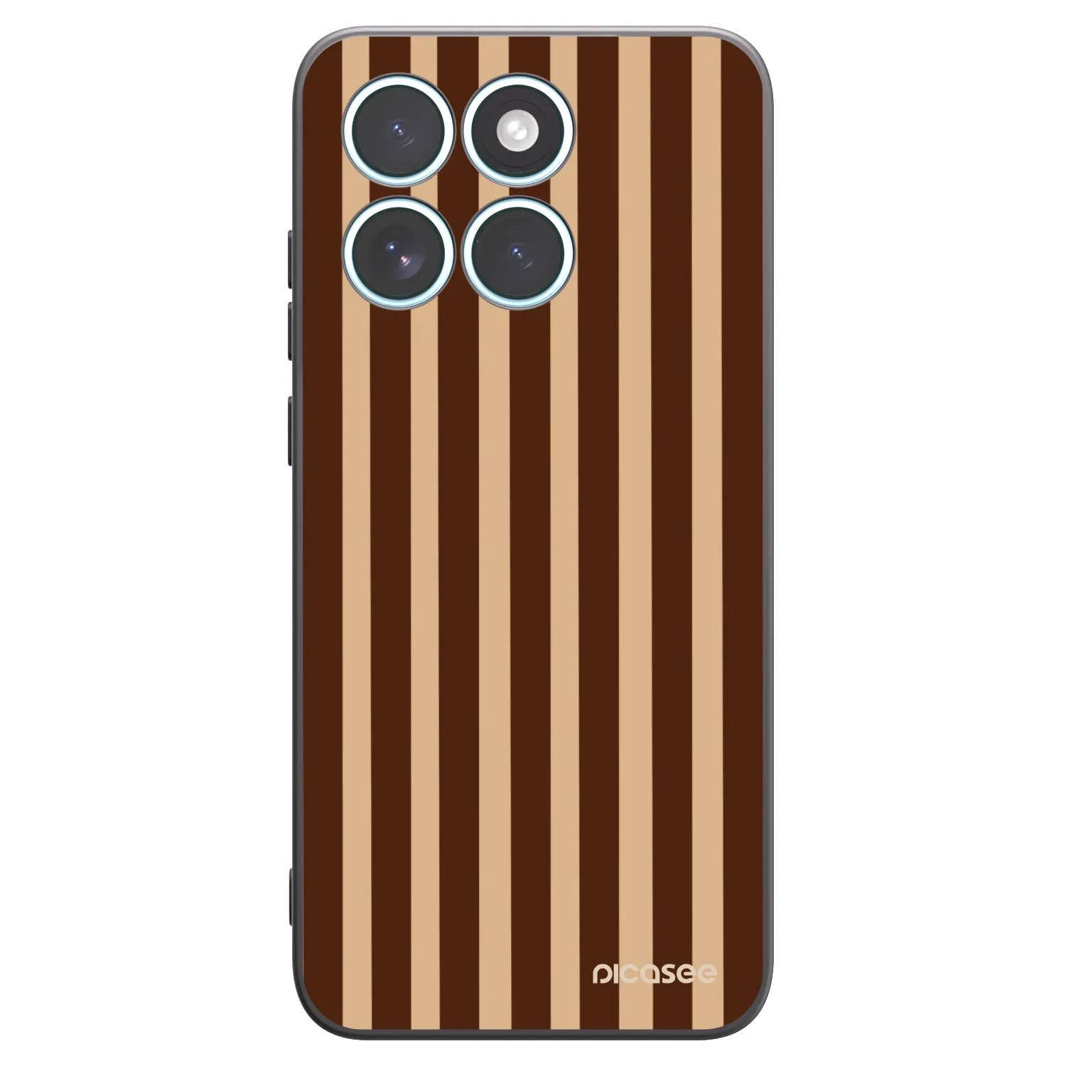 Picasee silikonový černý obal pro Motorola Edge 70 Fusion - Brown lines