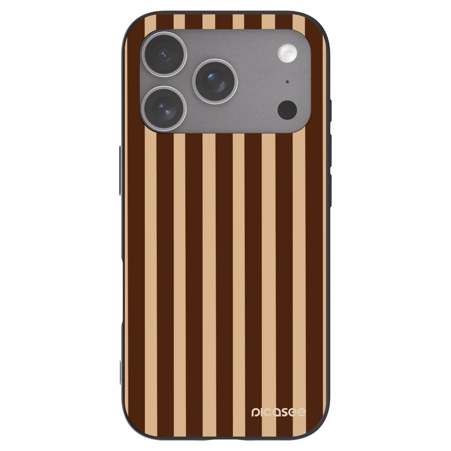 Picasee silikonový černý obal pro Apple iPhone 18 Pro - Brown lines