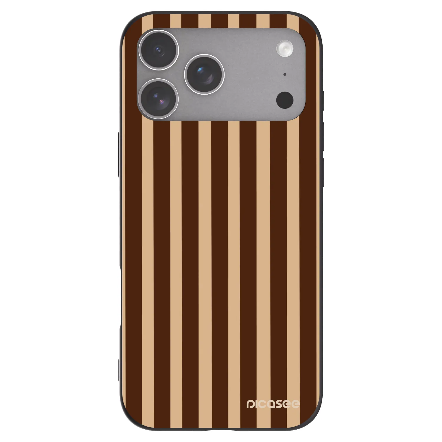 Picasee silikonový černý obal pro Apple iPhone 18 Pro Max - Brown lines